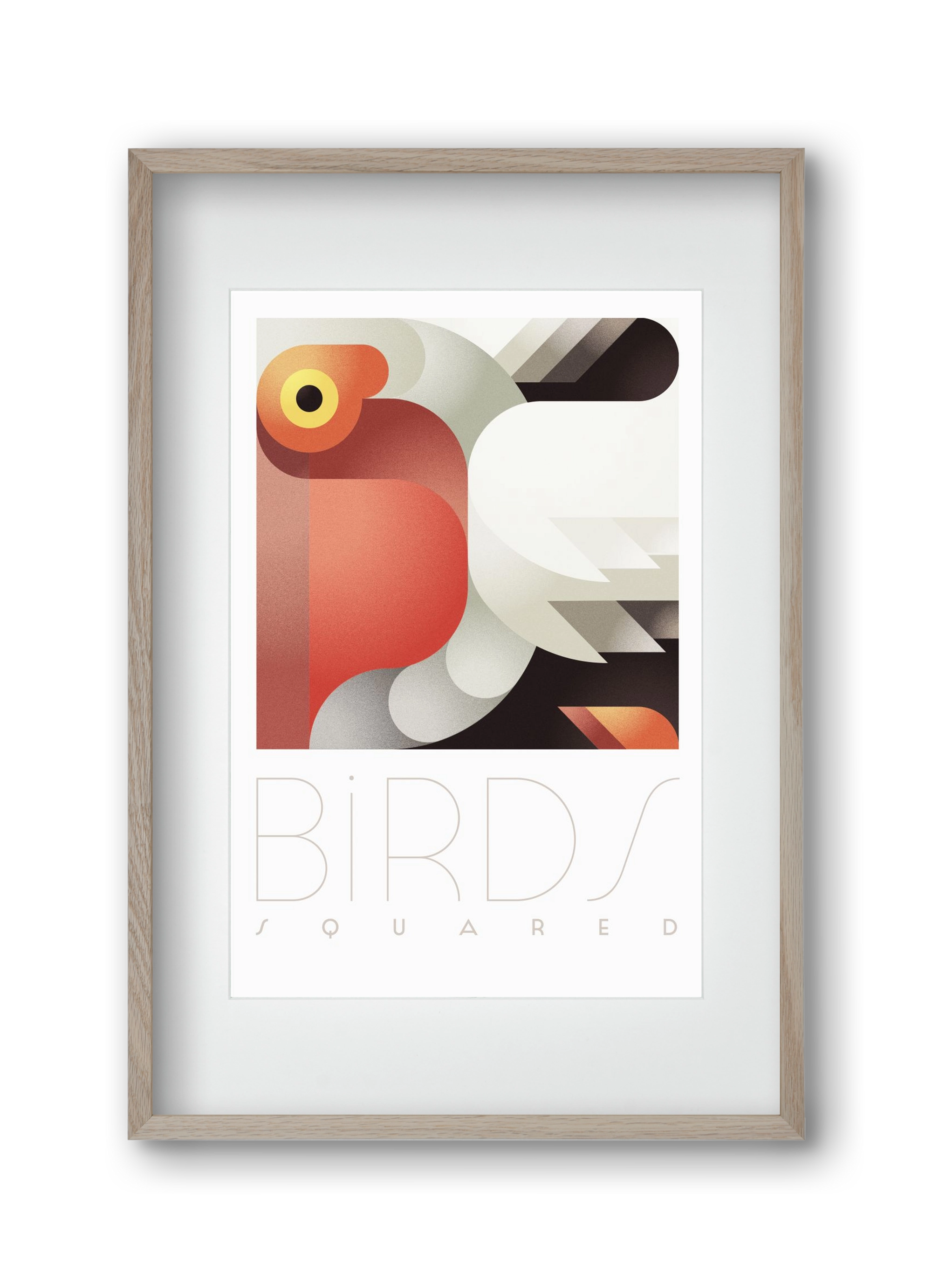 Pelican, 30x45 cm (20x30 cm), Tölgy keret, paszpartuval