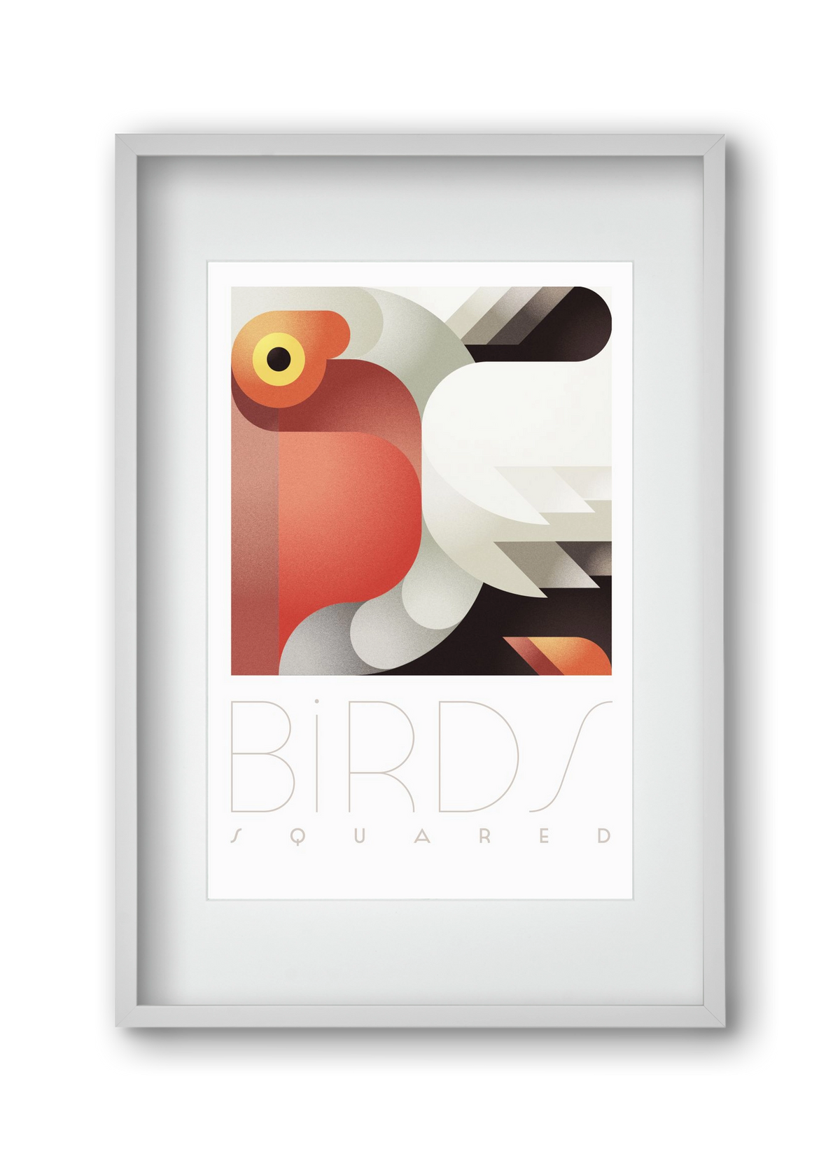 Pelican, 30x45 cm (20x30 cm), Fehér keret, paszpartuval