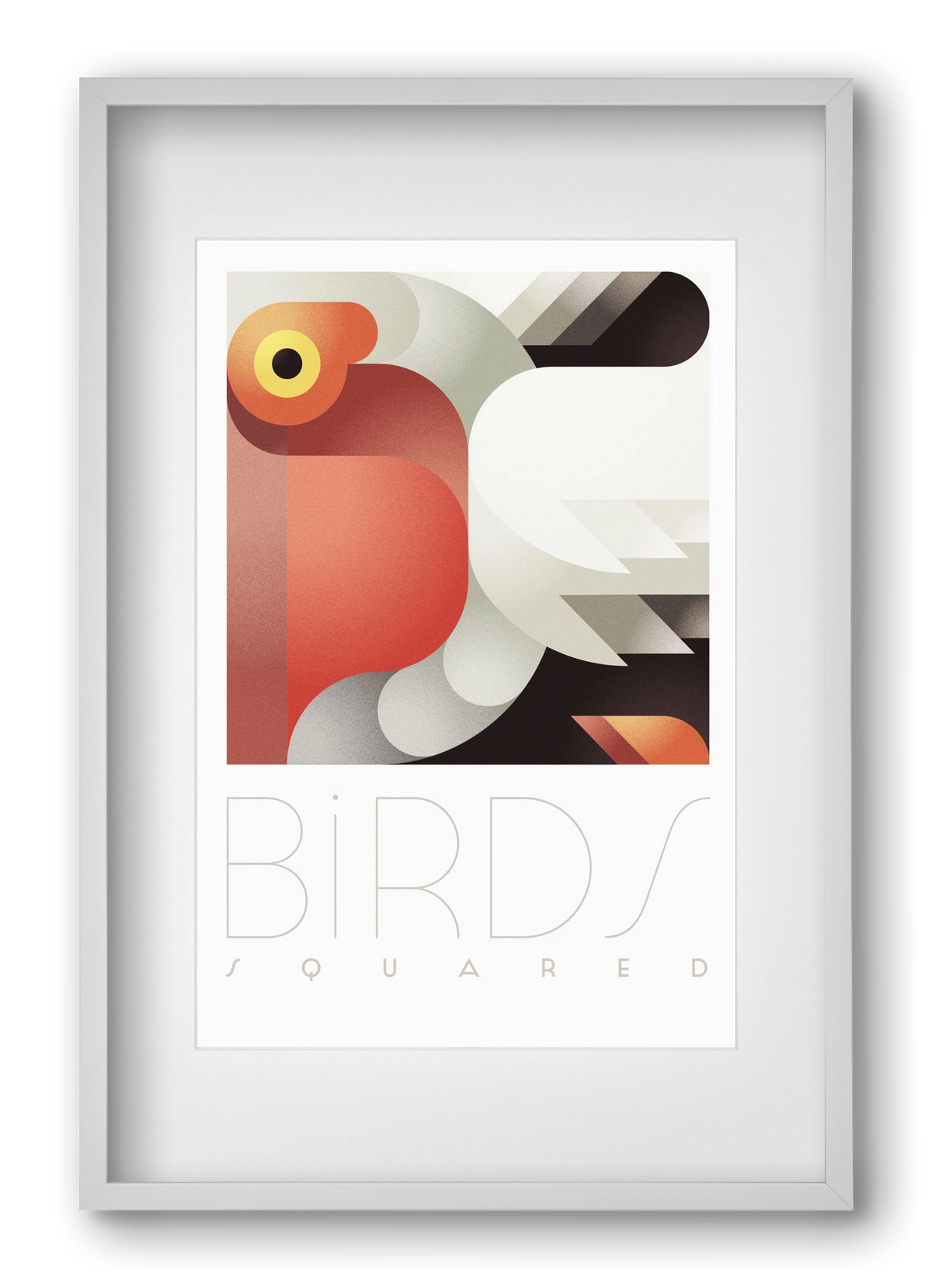 Pelican, 40x60 cm (30x45 cm), Fehér keret, paszpartuval