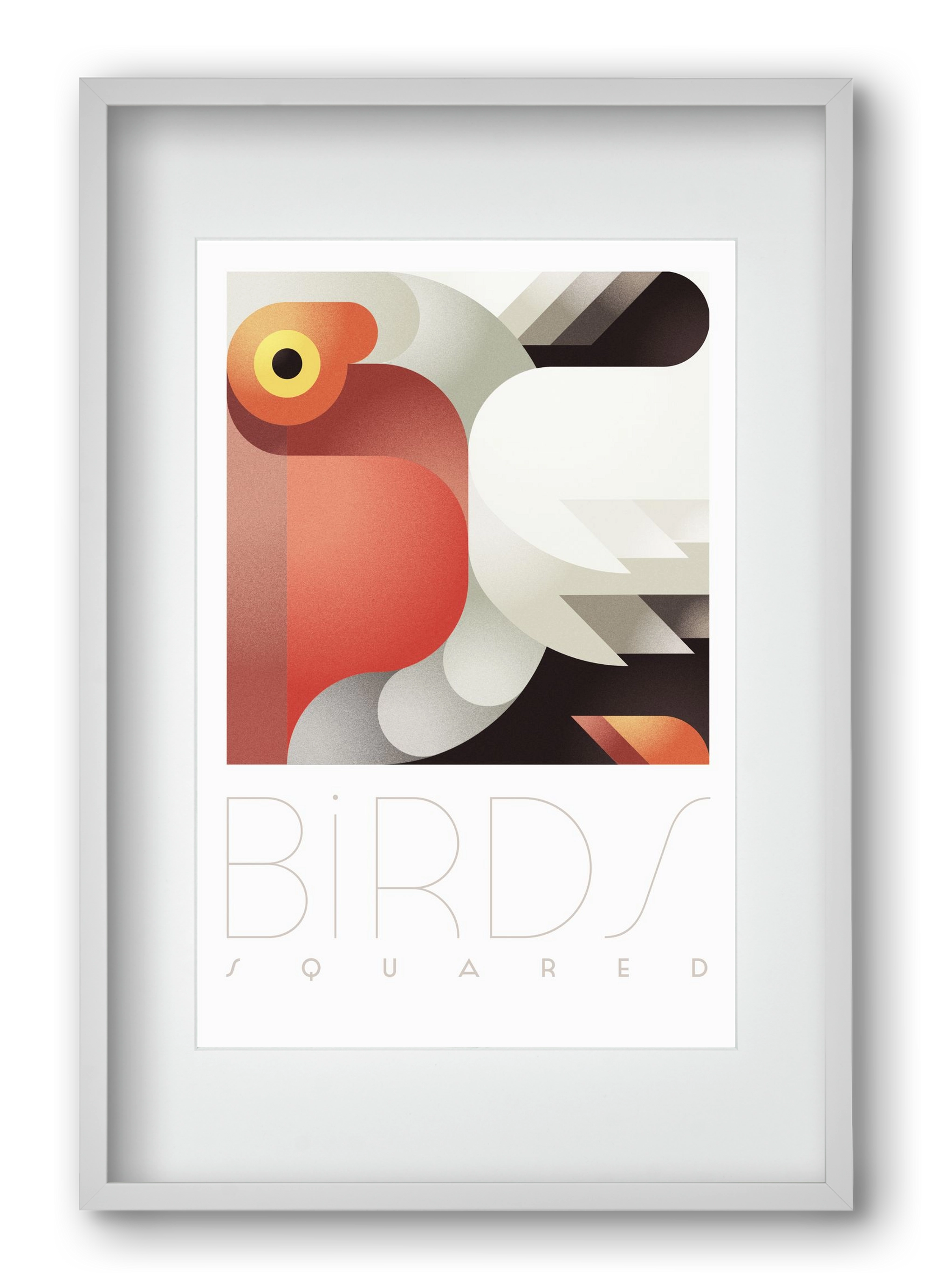 Pelican, 40x60 cm (30x45 cm), Fehér keret, paszpartuval