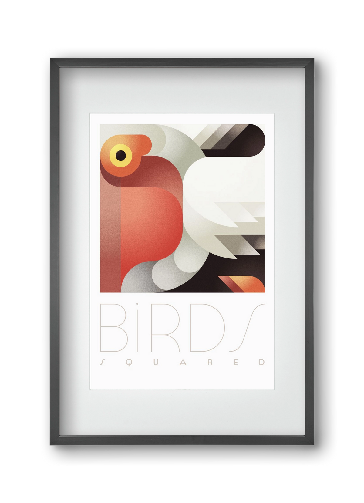 Pelican, 30x45 cm (20x30 cm), Fekete keret, paszpartuval