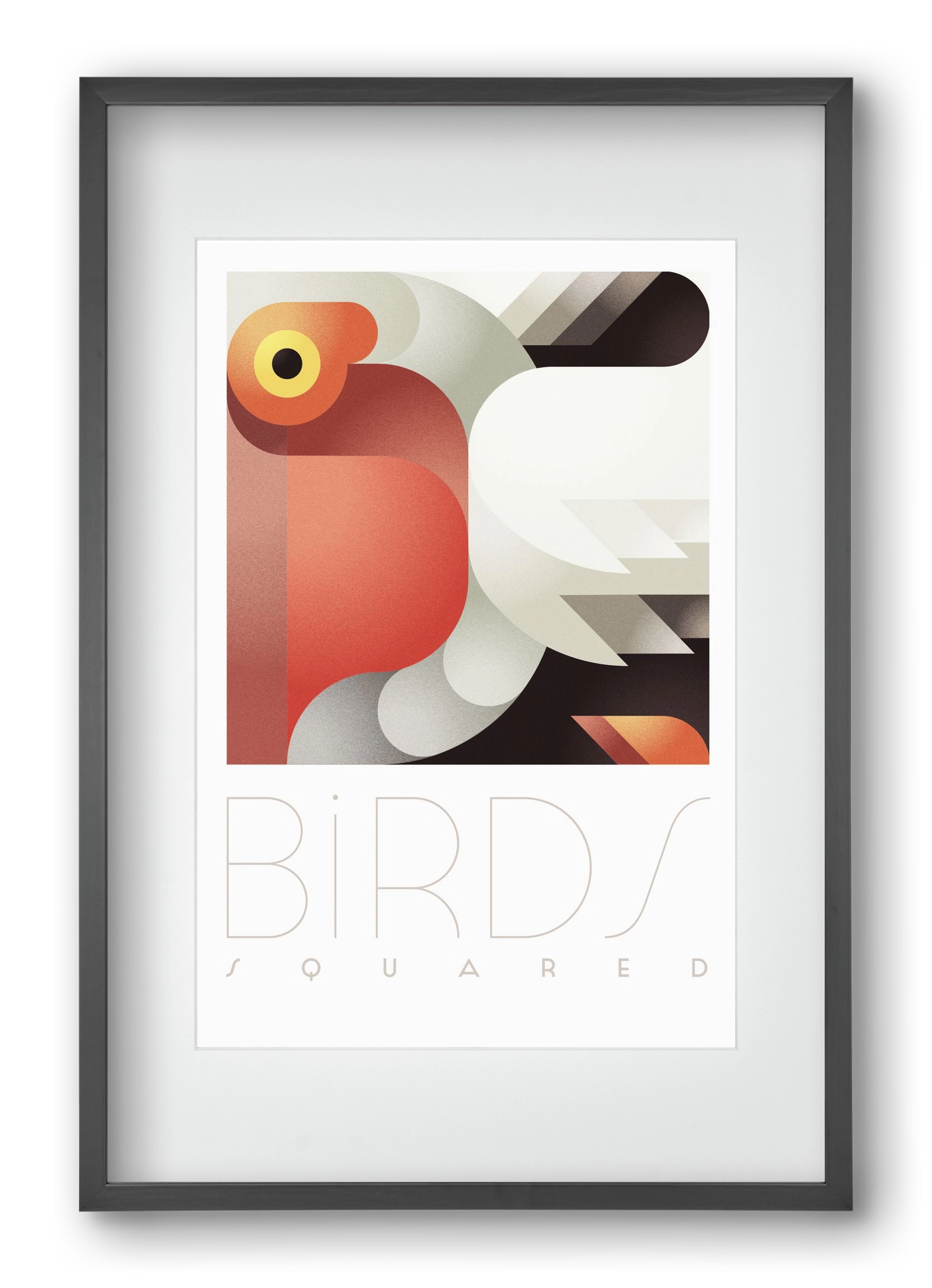 Pelican, 40x60 cm (30x45 cm), Fekete keret, paszpartuval