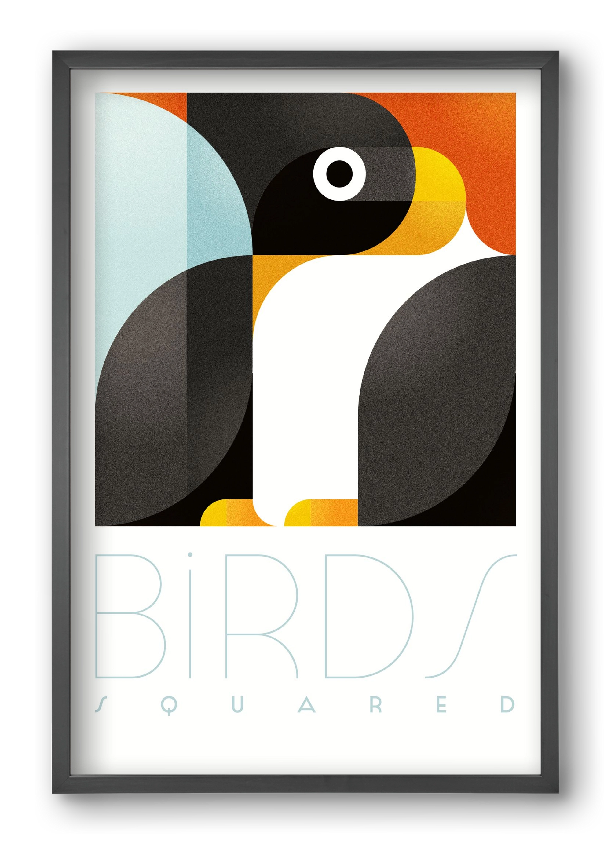 Pingouin, 40x60 cm (40x60 cm), Fekete keret