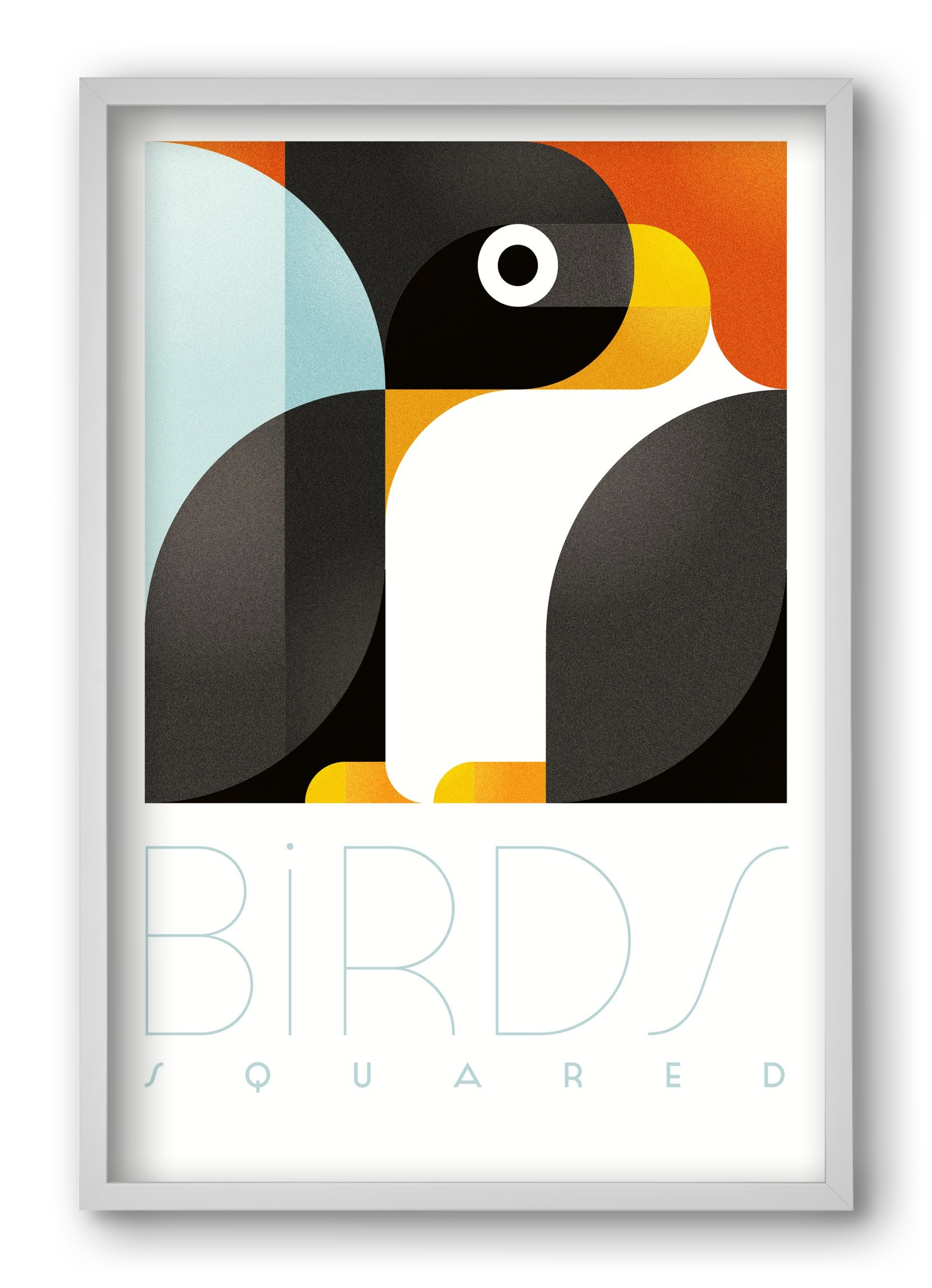 Pingouin, 40x60 cm (40x60 cm), Fehér keret