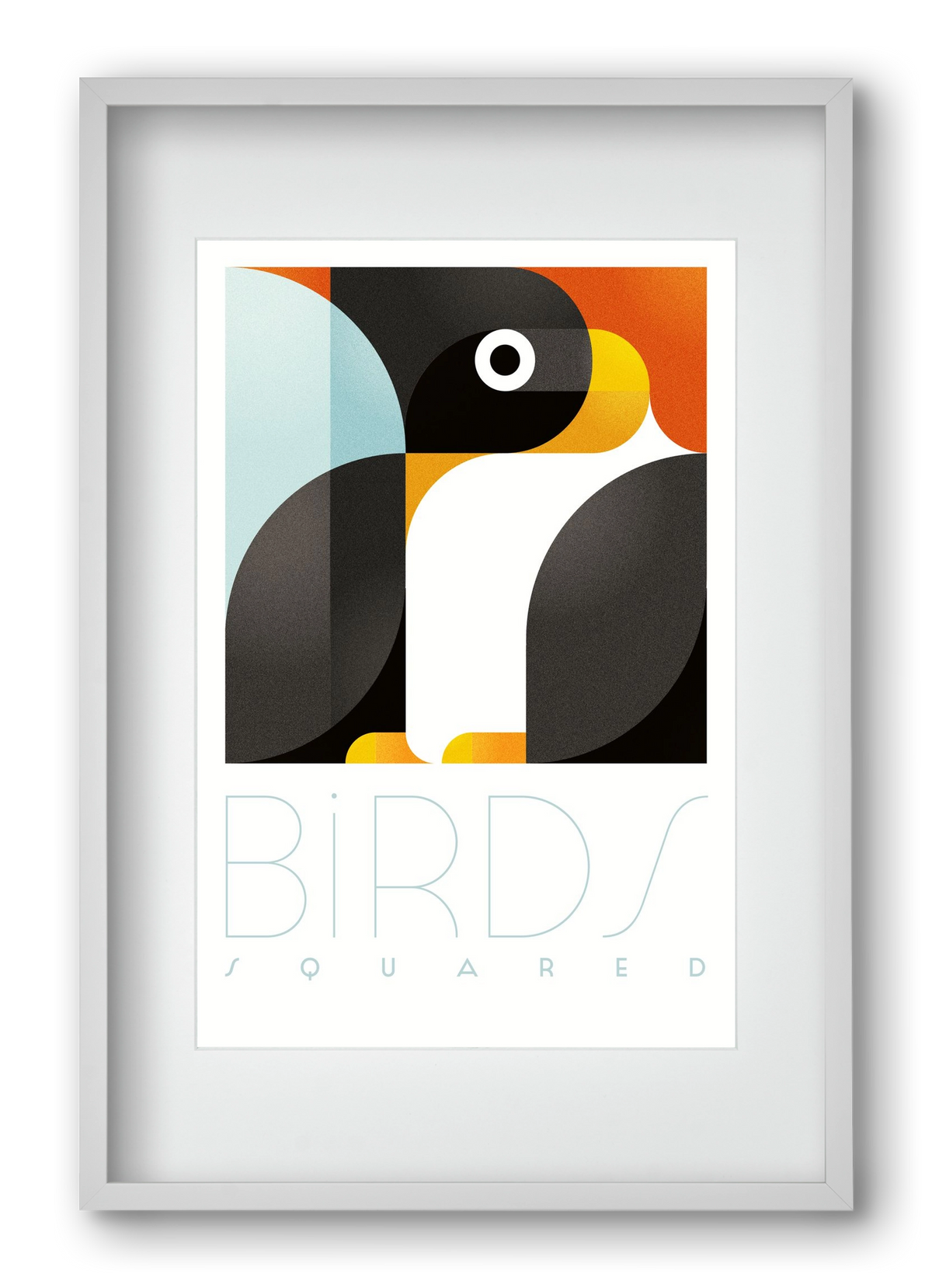 Pingouin, 40x60 cm (30x45 cm), Fehér keret, paszpartuval