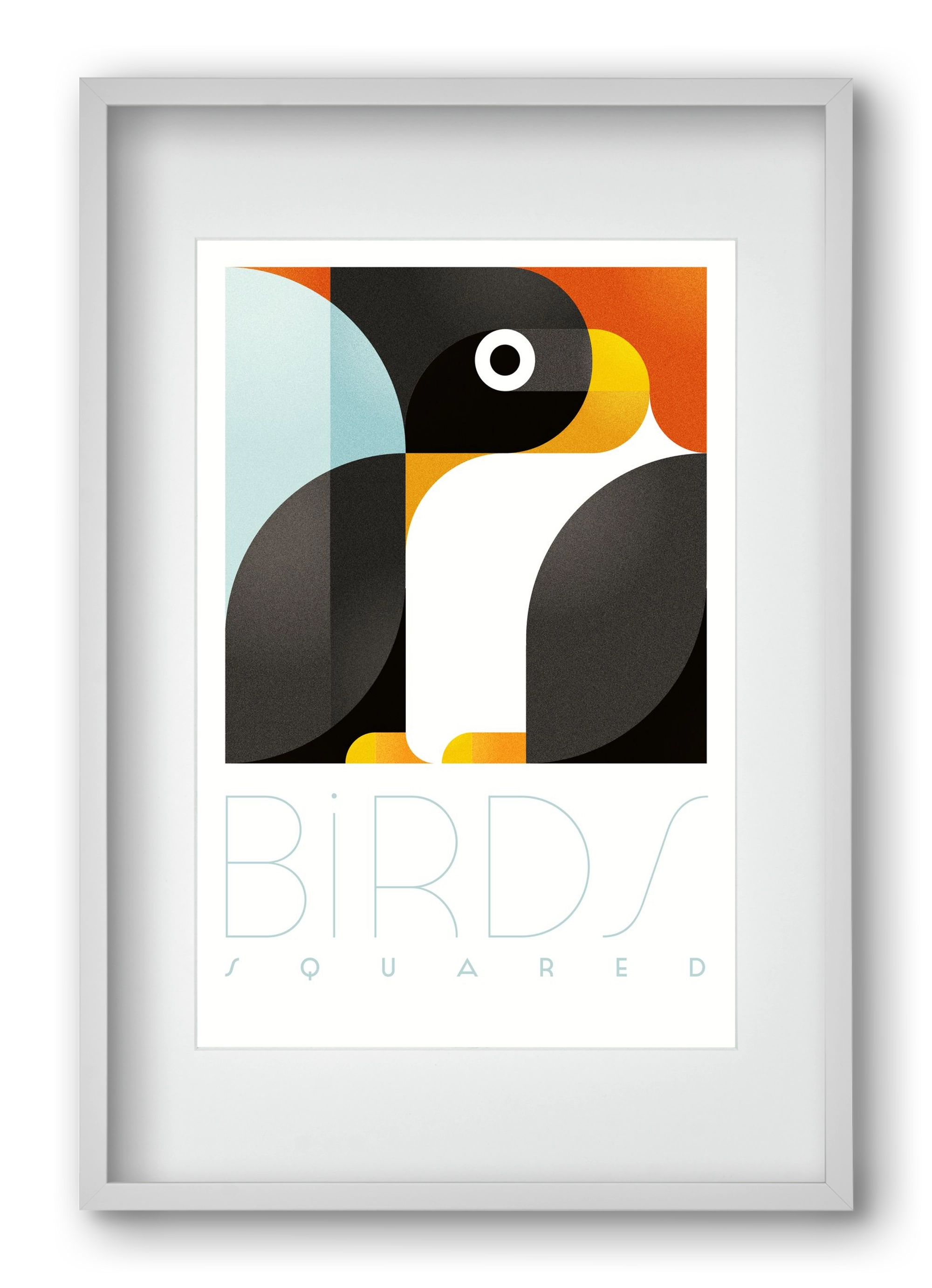 Pingouin, 40x60 cm (30x45 cm), Fehér keret, paszpartuval