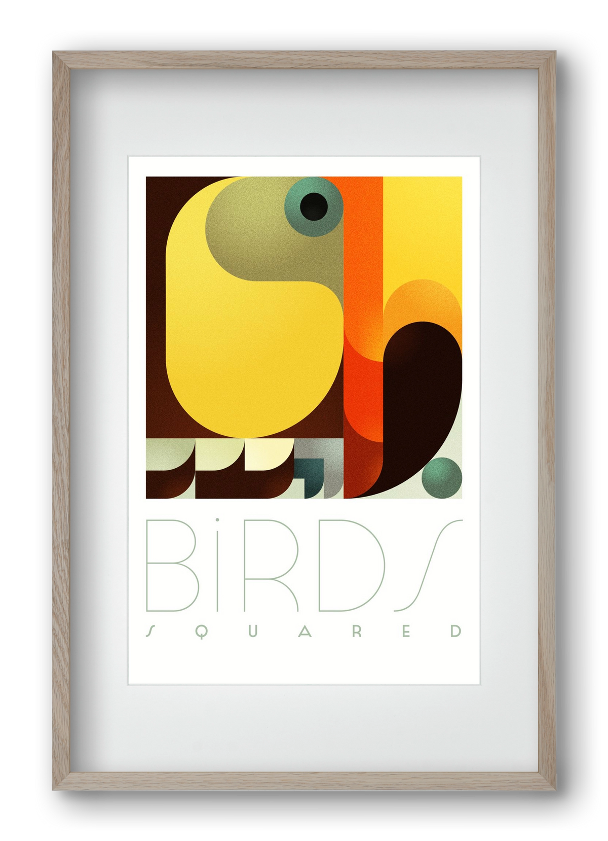 Toucan, 40x60 cm (30x45 cm), Tölgy keret, paszpartuval