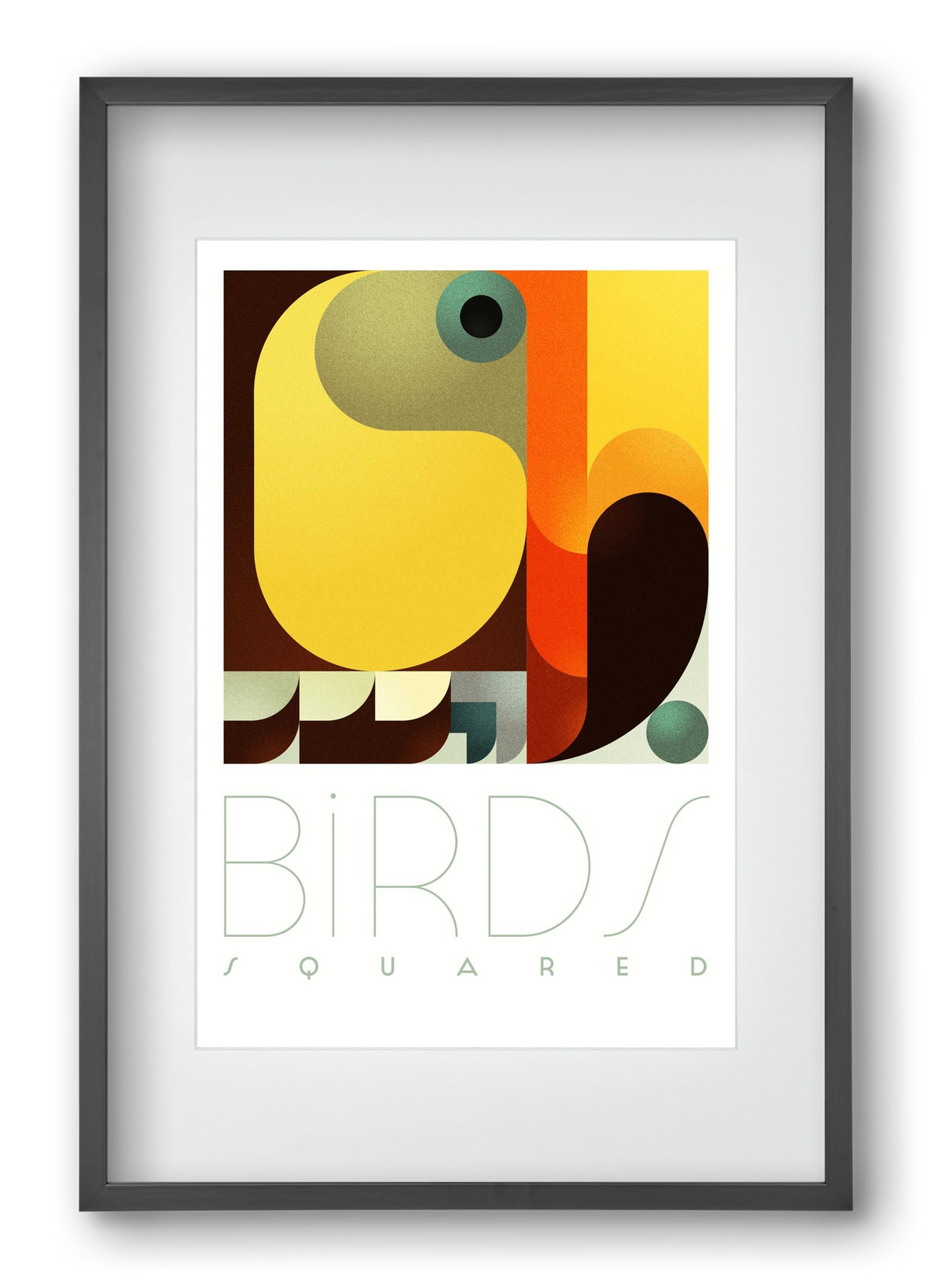 Toucan, 40x60 cm (30x45 cm), Fekete keret, paszpartuval