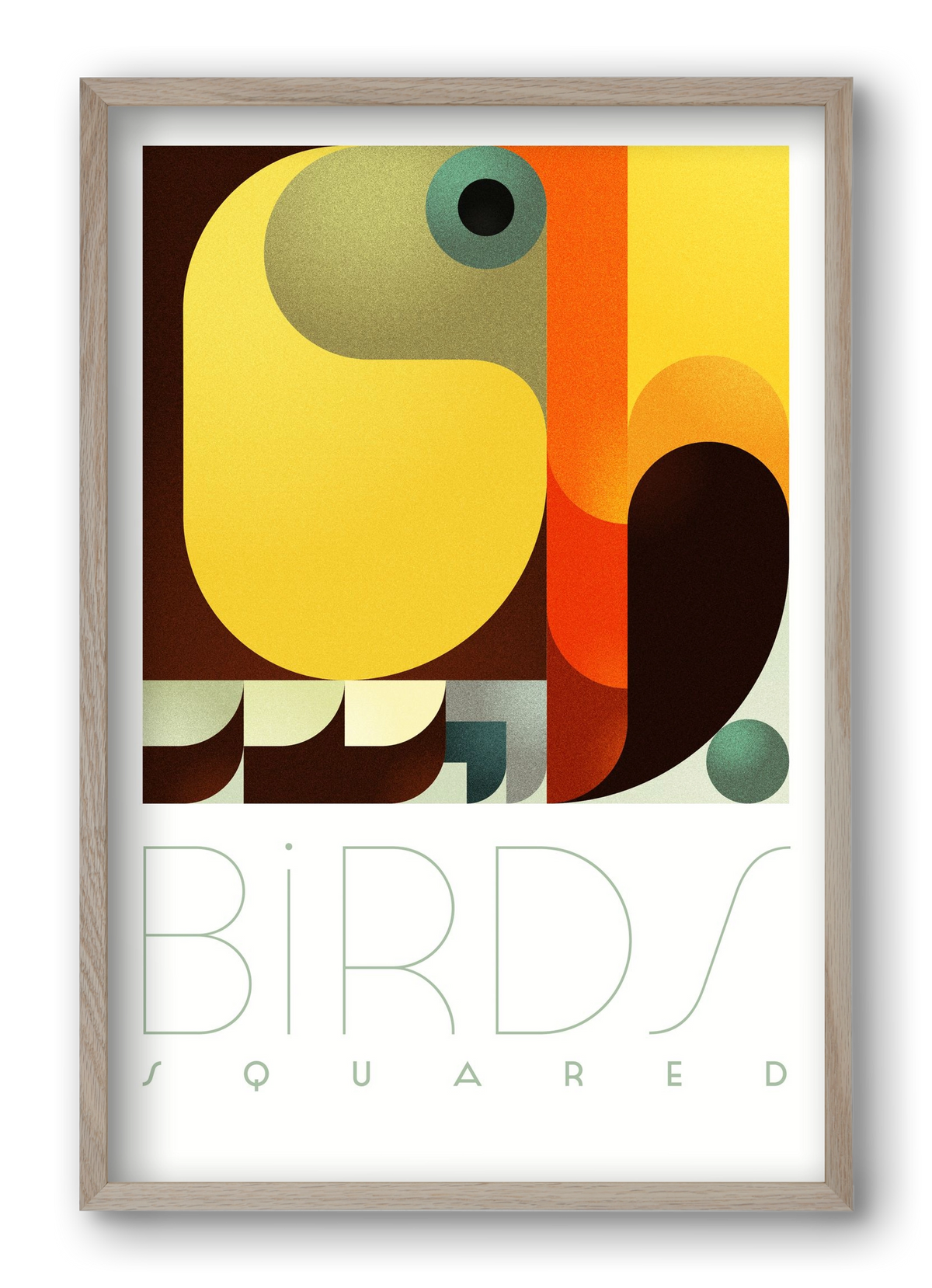 Toucan, 40x60 cm (40x60 cm), Tölgy keret