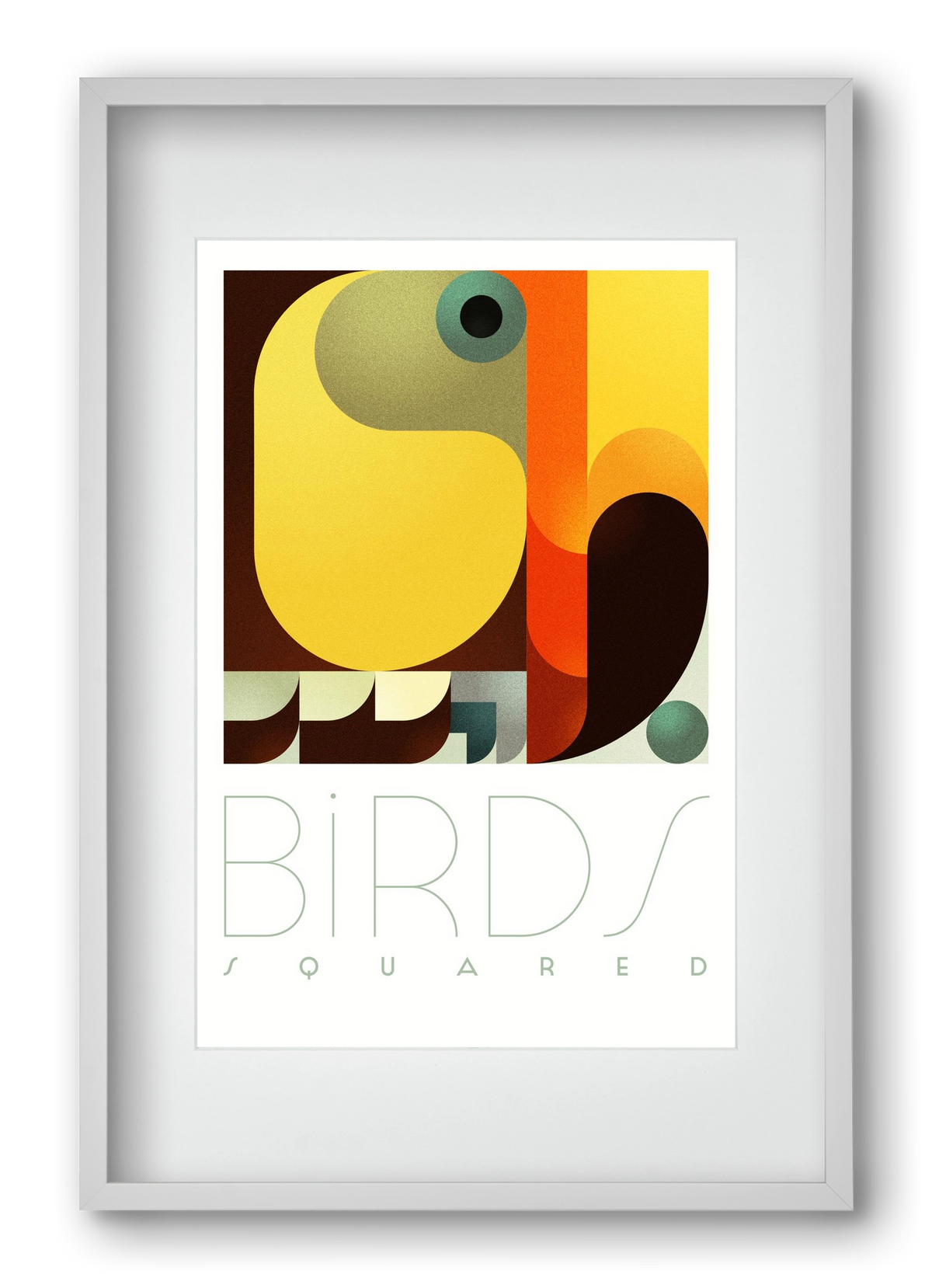 Toucan, 40x60 cm (30x45 cm), Fehér keret, paszpartuval