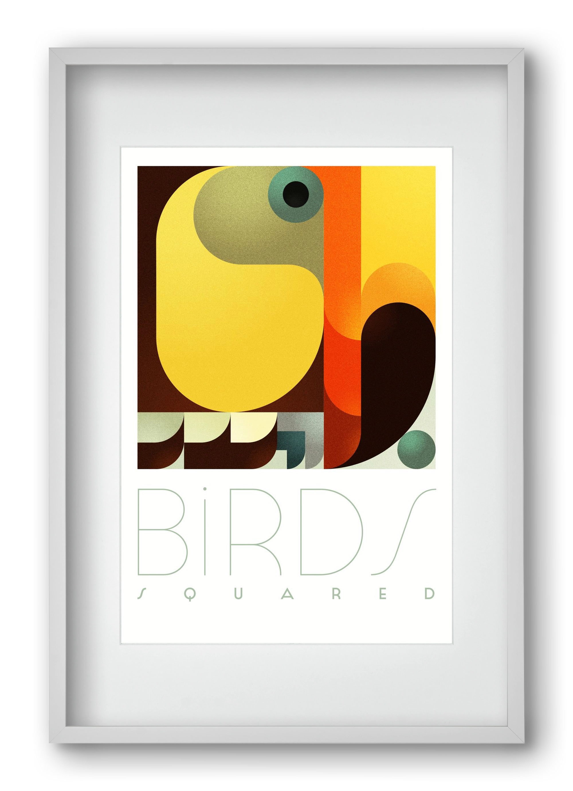 Toucan, 40x60 cm (30x45 cm), Fehér keret, paszpartuval