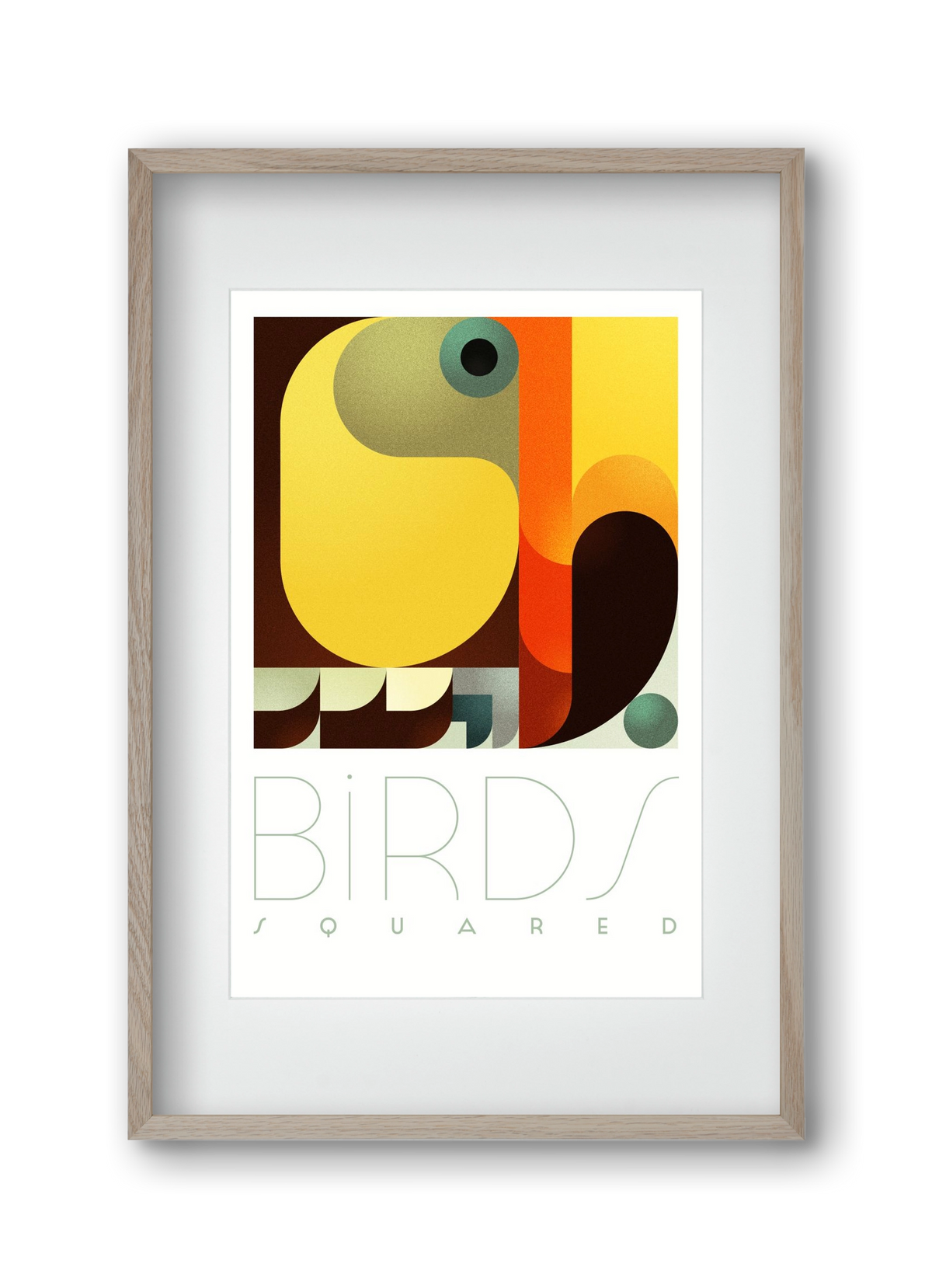 Toucan, 30x45 cm (20x30 cm), Tölgy keret, paszpartuval