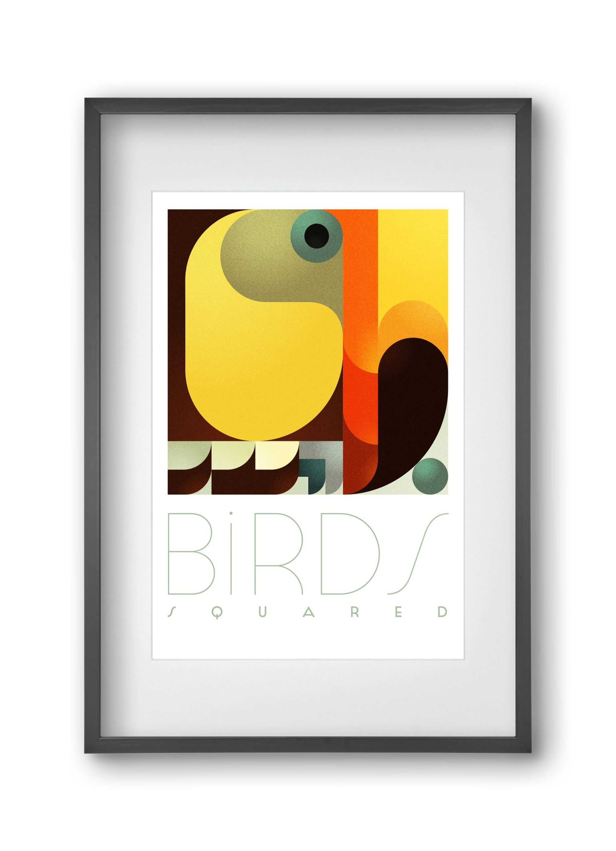 Toucan, 30x45 cm (20x30 cm), Fekete keret, paszpartuval