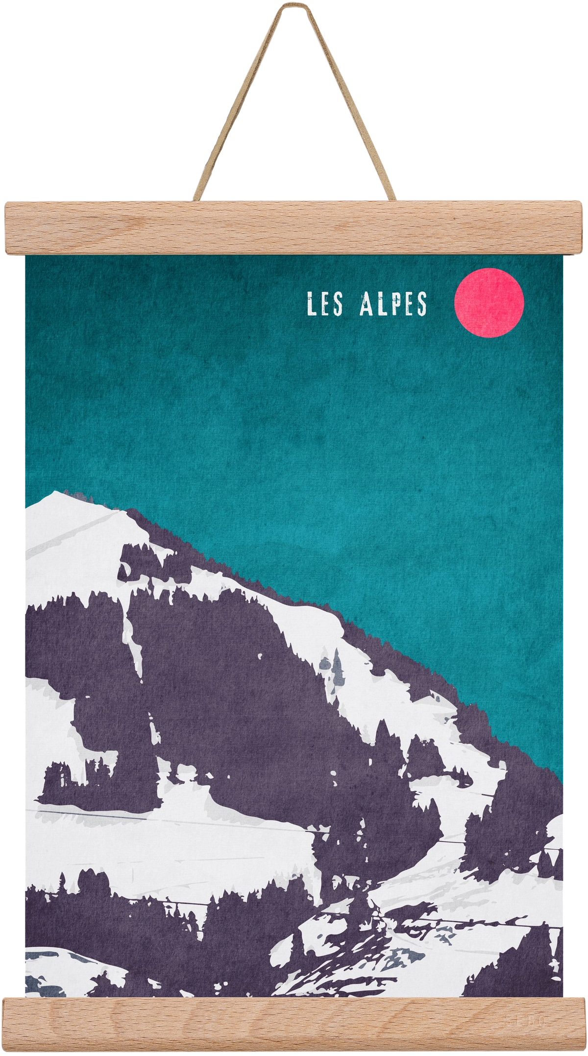 Les Alpes, 20x30 cm (20x30 cm), Tölgy akasztó