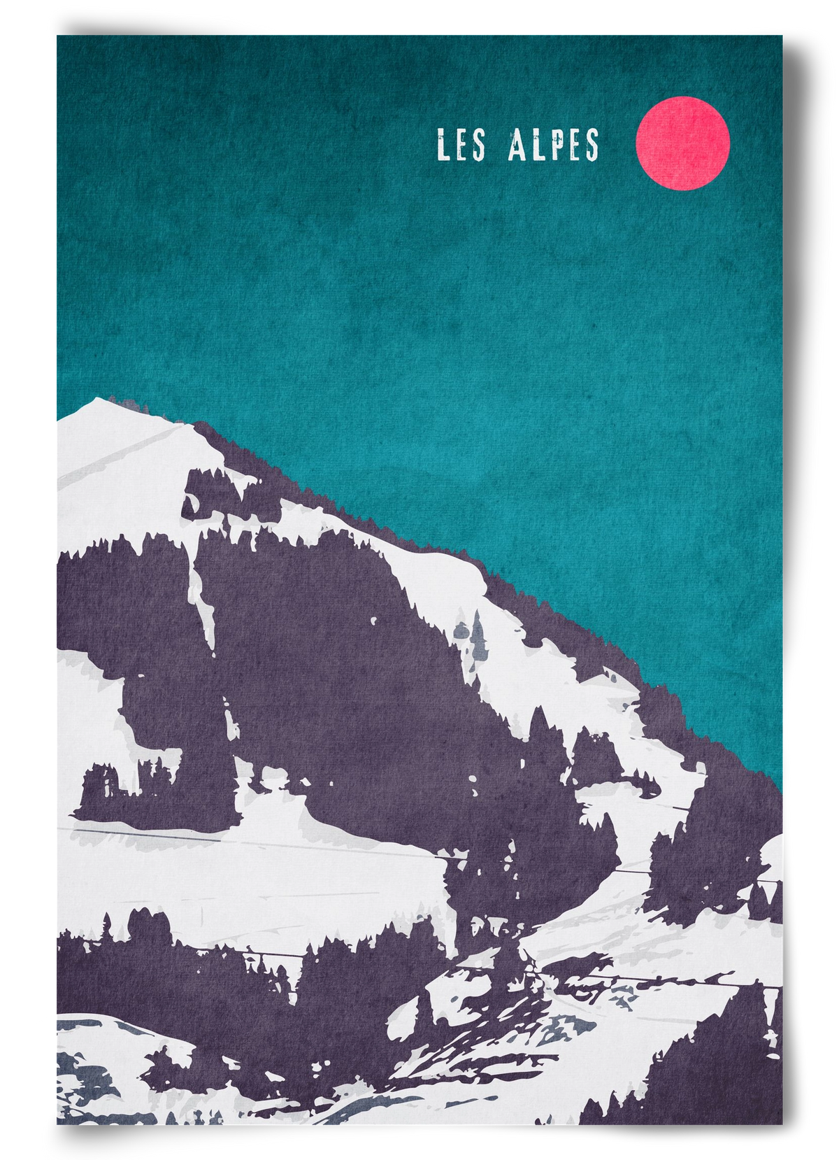 Les Alpes, 60x90 cm, Keret nélkül