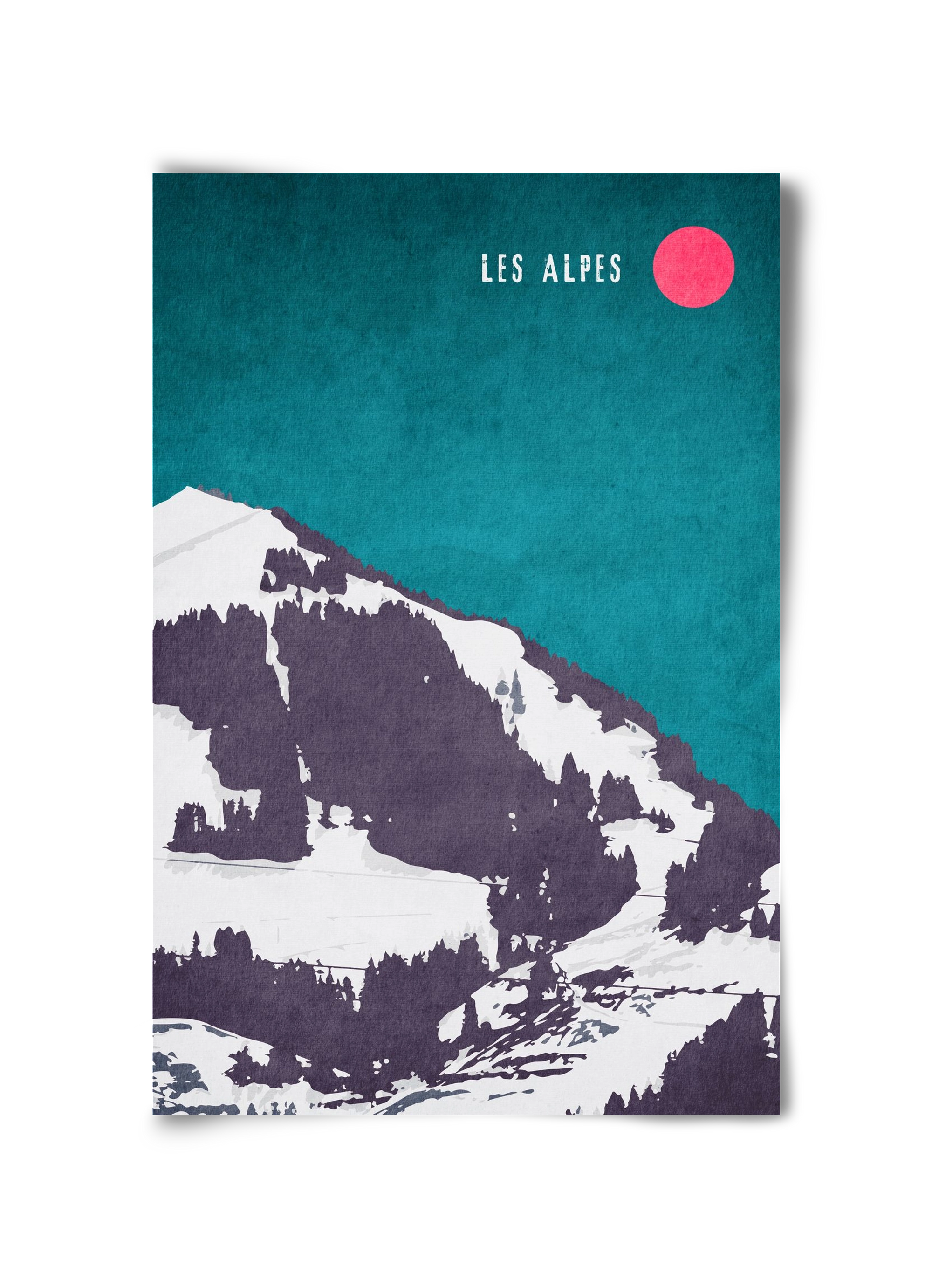 Les Alpes, 30x45 cm, Keret nélkül