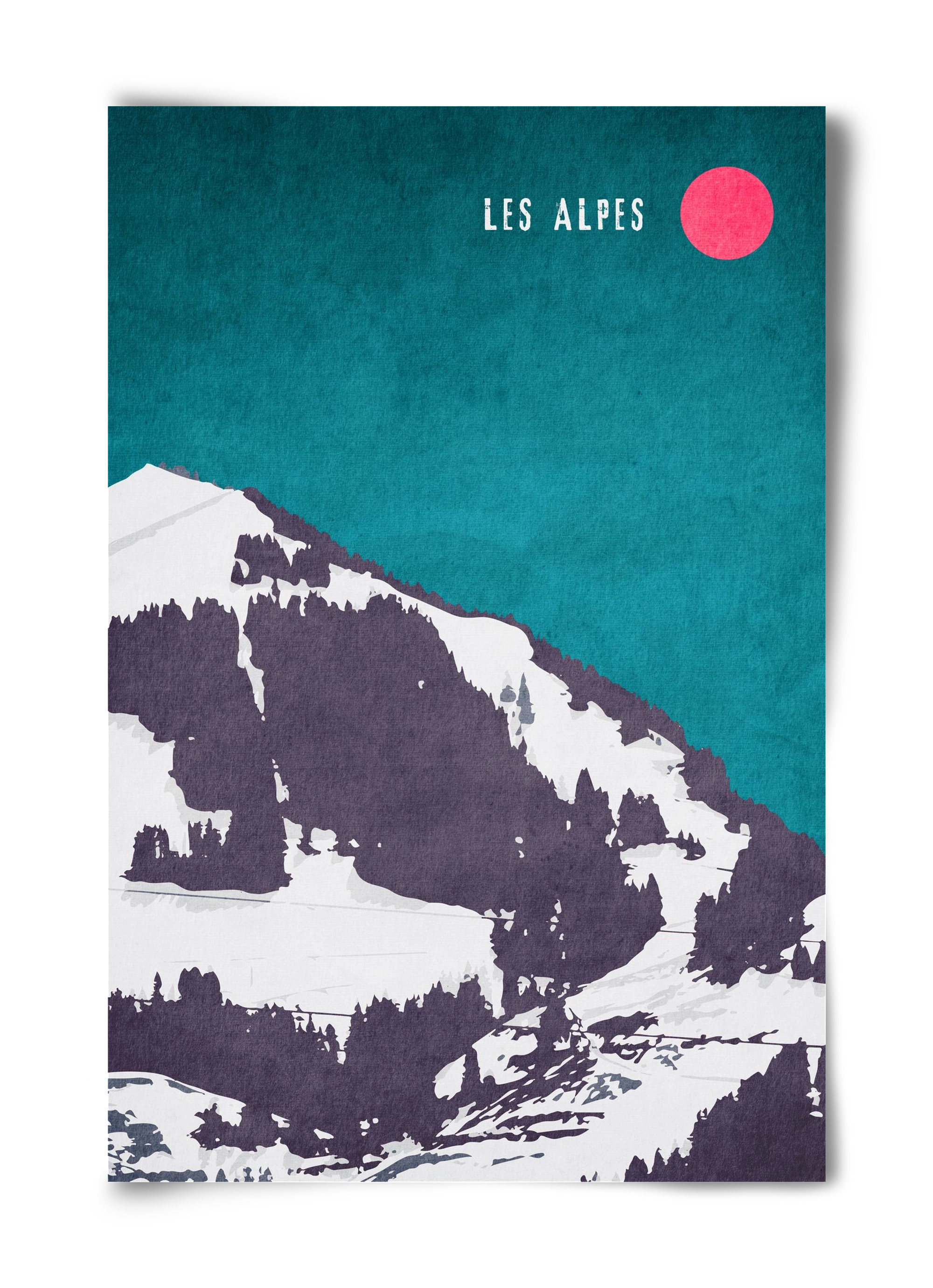 Les Alpes, 40x60 cm, Keret nélkül