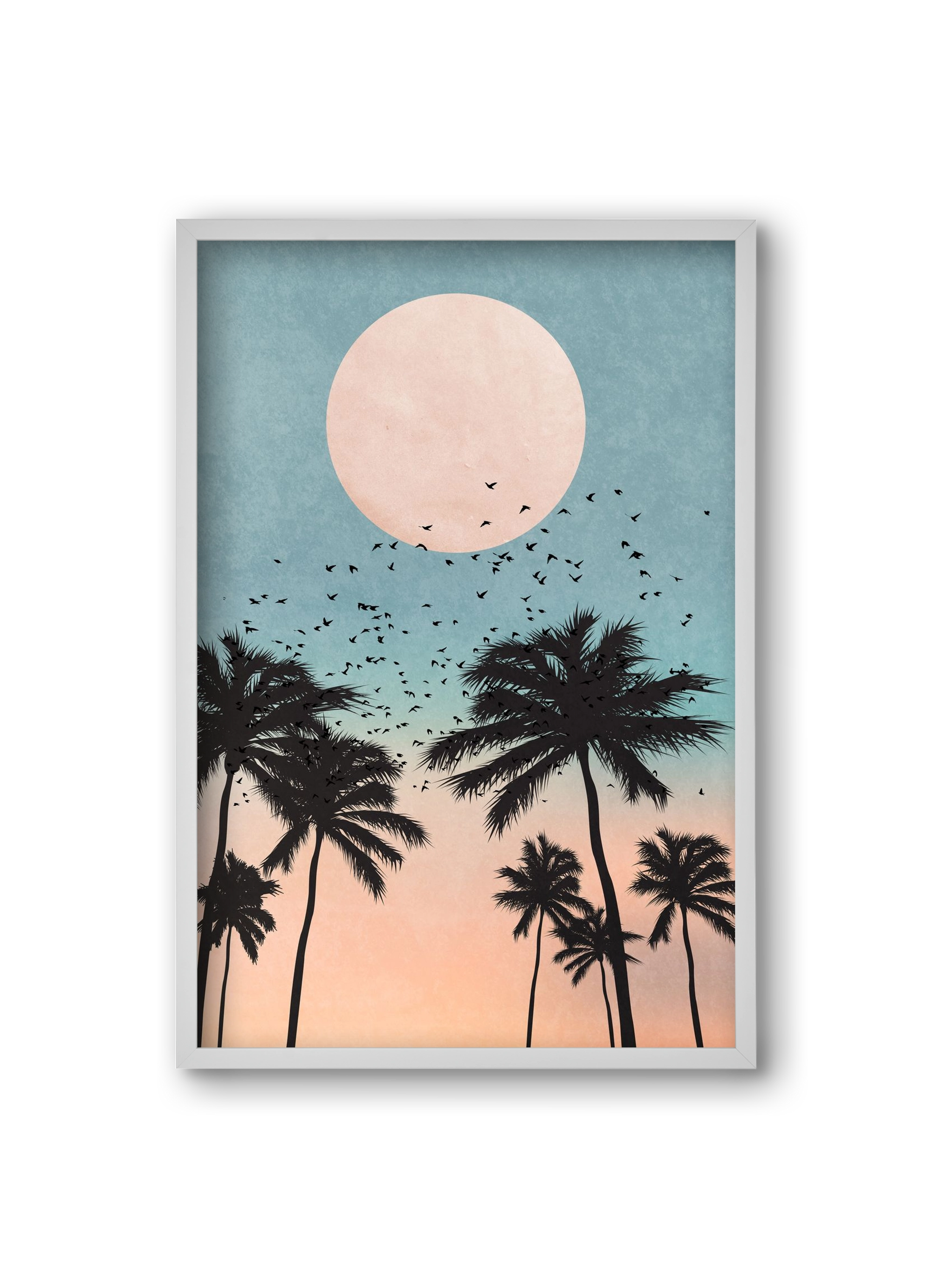 Sunrise, 20x30 cm (20x30 cm), Fehér keret