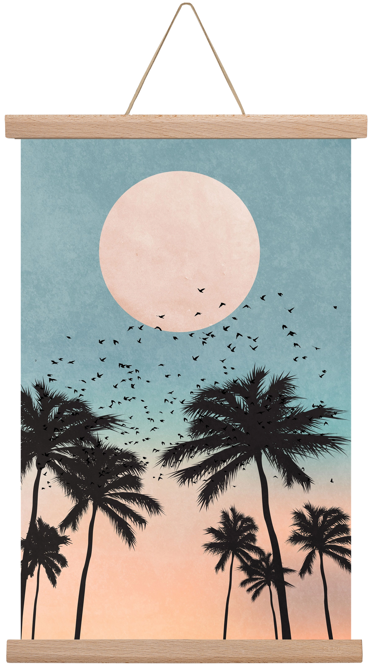 Sunrise, 30x45 cm (30x45 cm), Tölgy akasztó