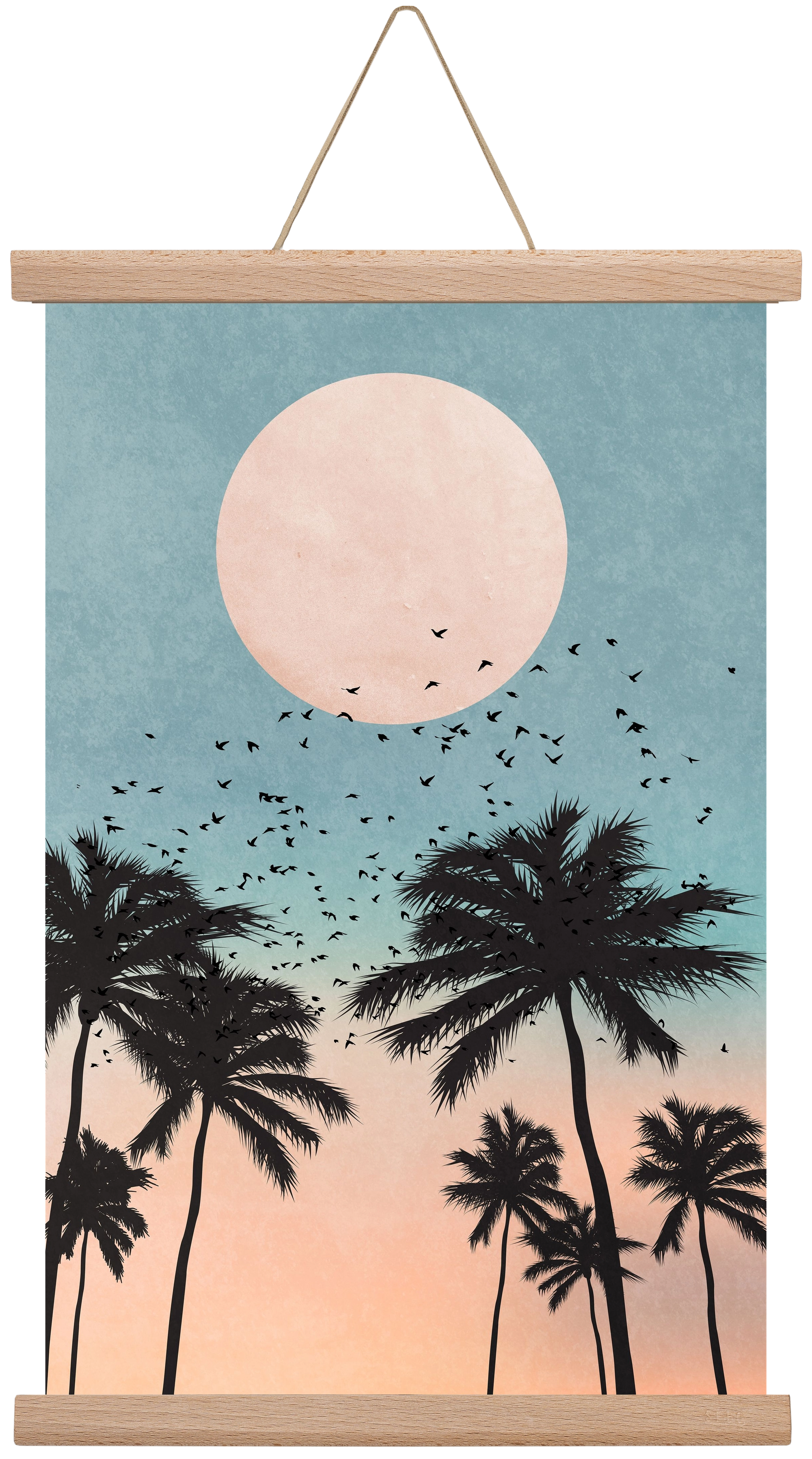 Sunrise, 30x45 cm (30x45 cm), Tölgy akasztó