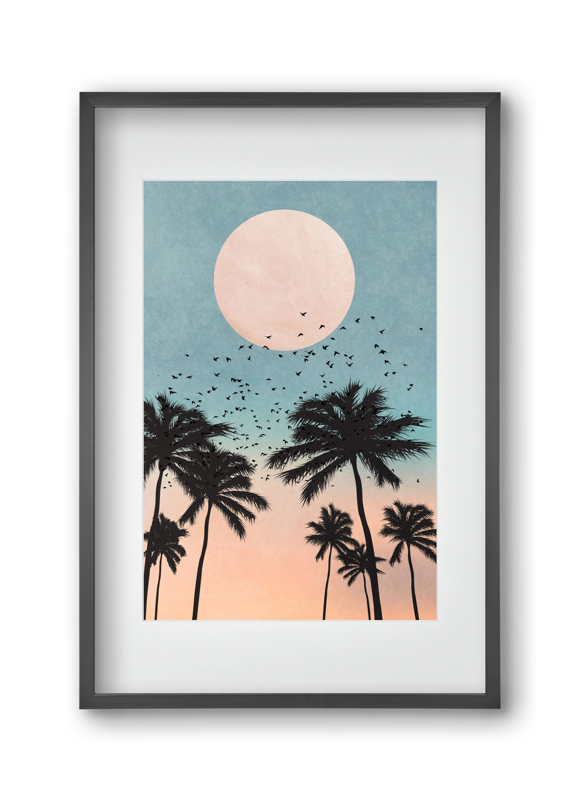 Sunrise, 30x45 cm (20x30 cm), Fekete keret, paszpartuval