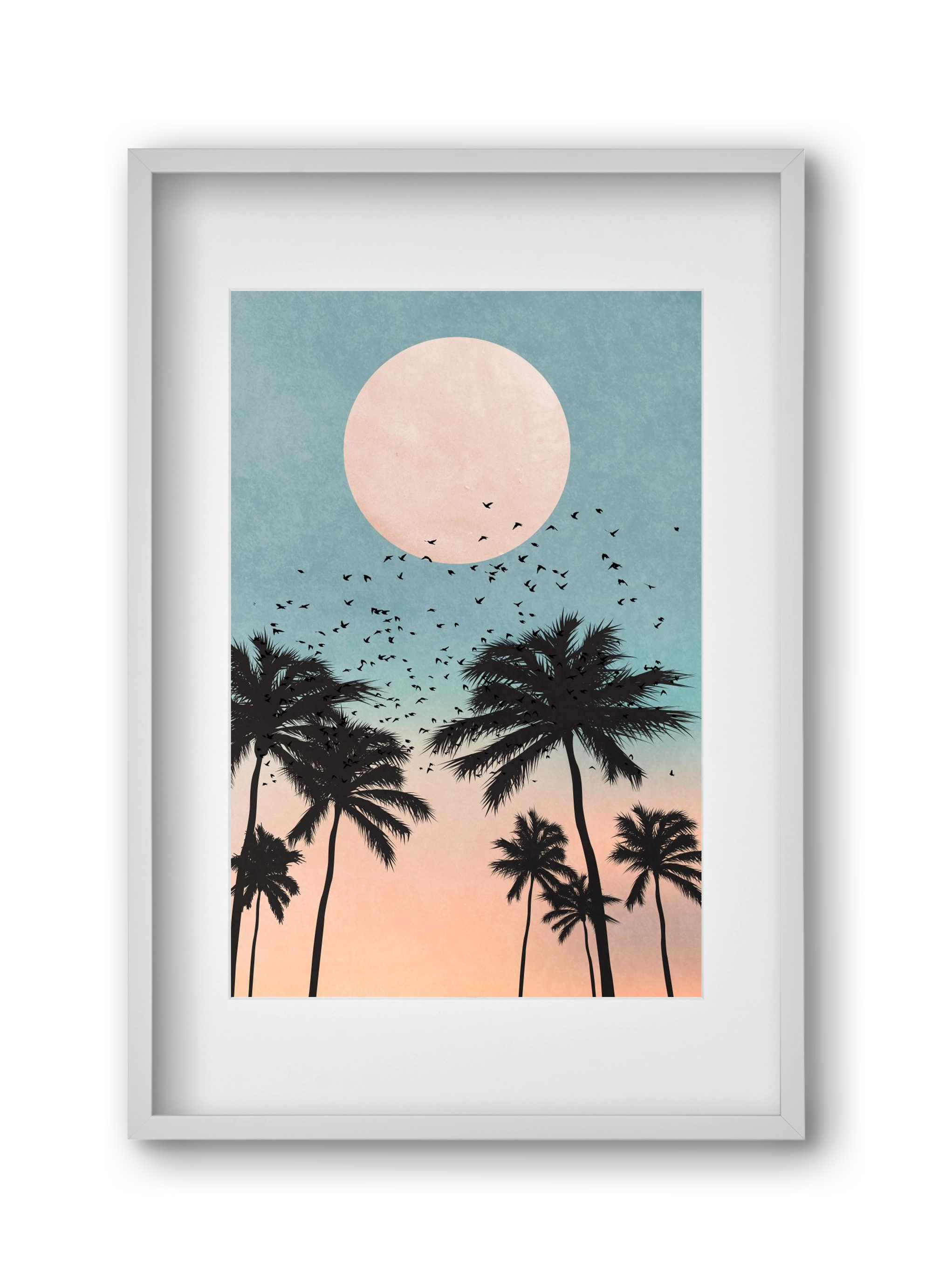 Sunrise, 30x45 cm (20x30 cm), Fehér keret, paszpartuval