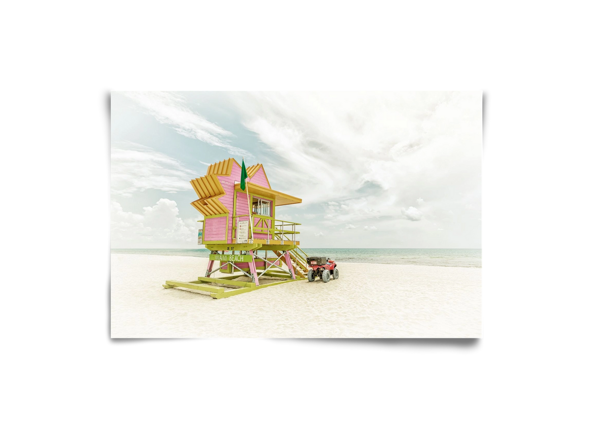 Vintage MIAMI BEACH Florida Flair , 30x20 cm, Keret nélkül