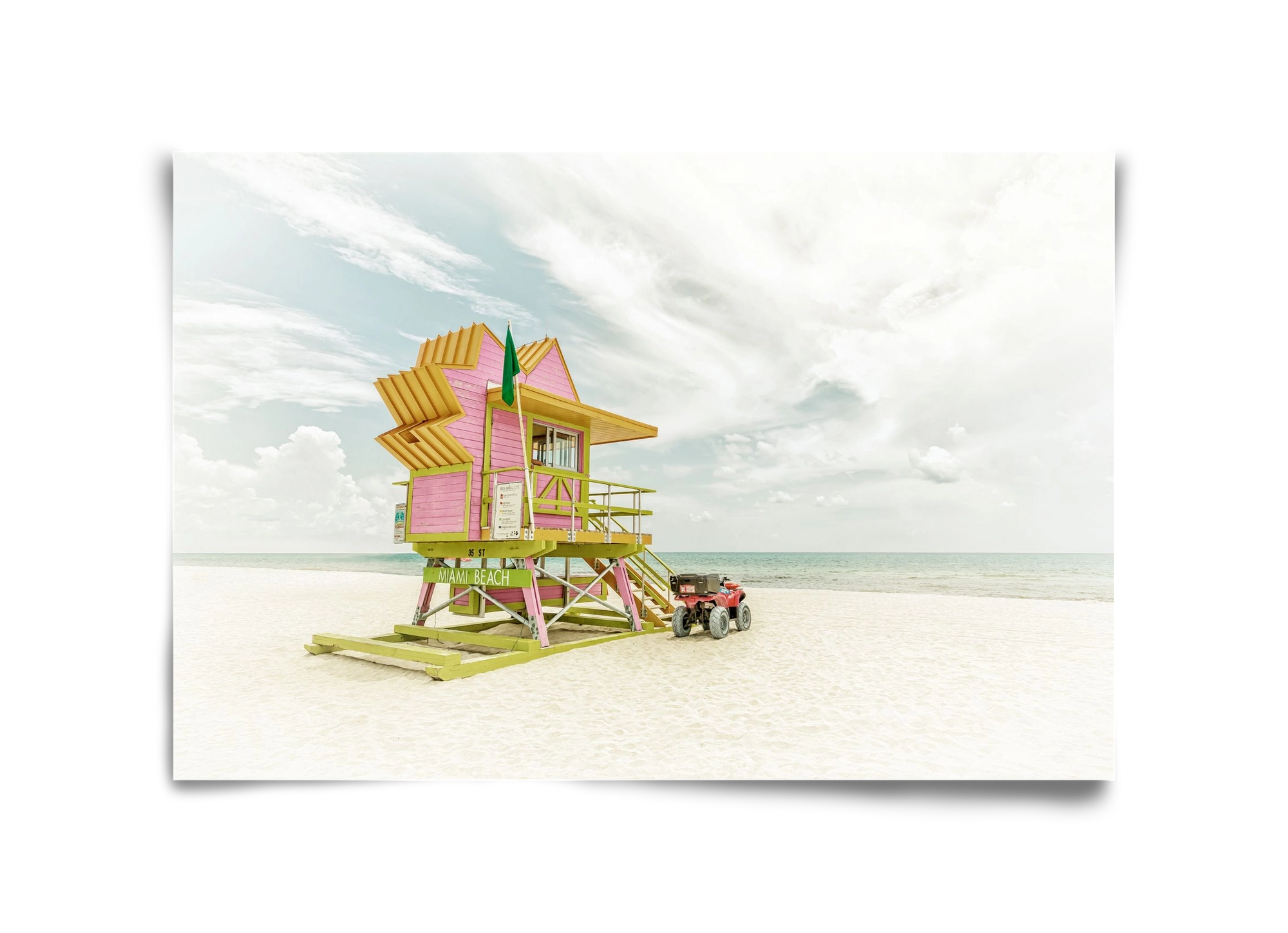 Vintage MIAMI BEACH Florida Flair , 45x30 cm, Keret nélkül