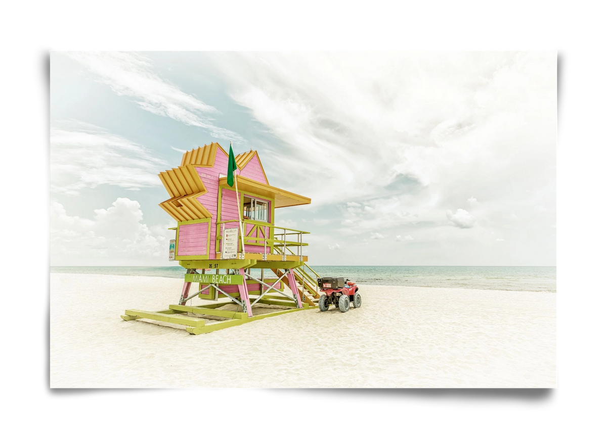 Vintage MIAMI BEACH Florida Flair , 60x40 cm, Keret nélkül