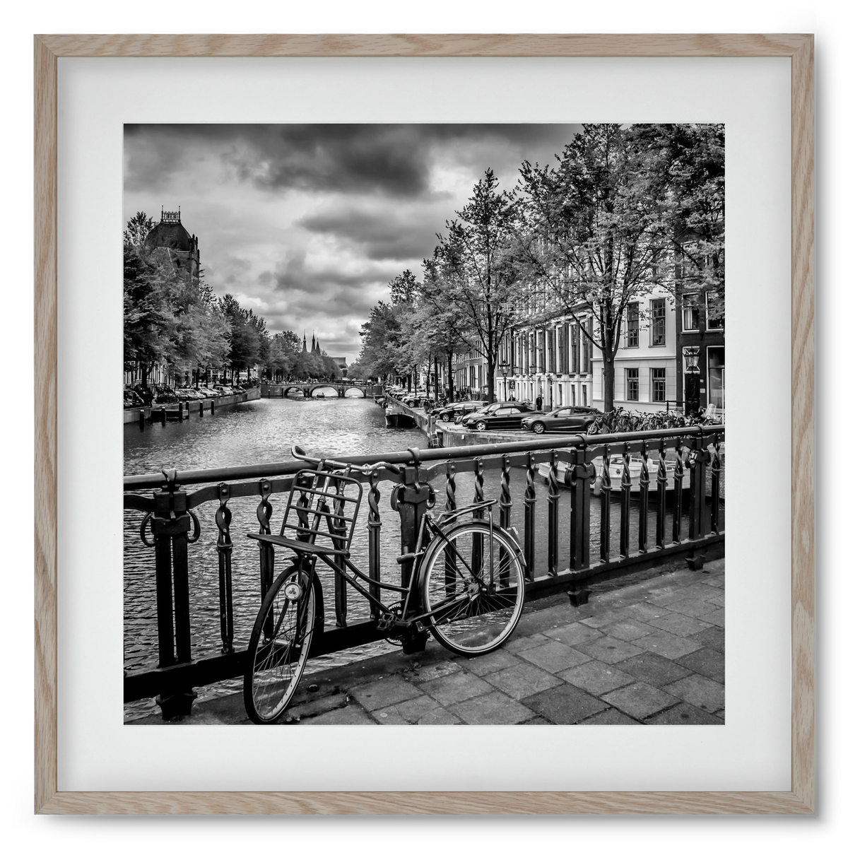 AMSTERDAM Emperors Canal, 50x50 cm (40x40 cm), Tölgy keret, paszpartuval