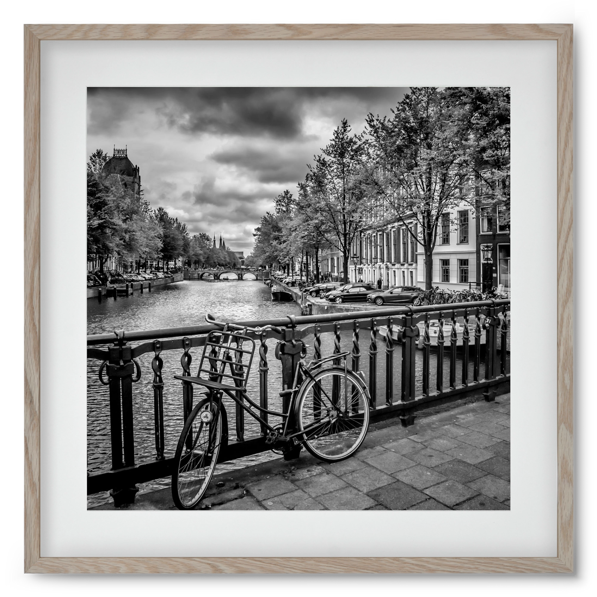 AMSTERDAM Emperors Canal, 50x50 cm (40x40 cm), Tölgy keret, paszpartuval