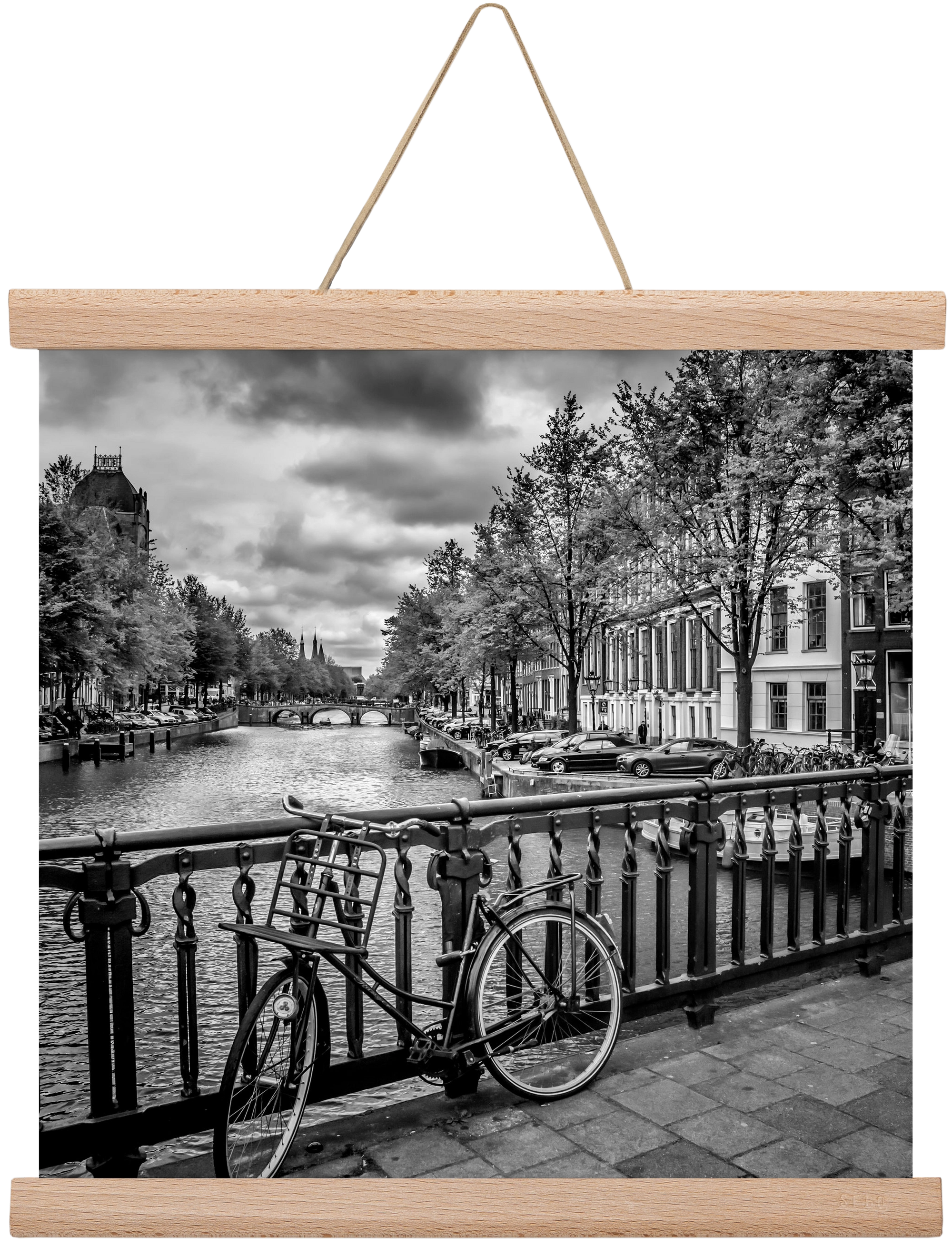 AMSTERDAM Emperors Canal, 30x30 cm (30x30 cm), Tölgy akasztó