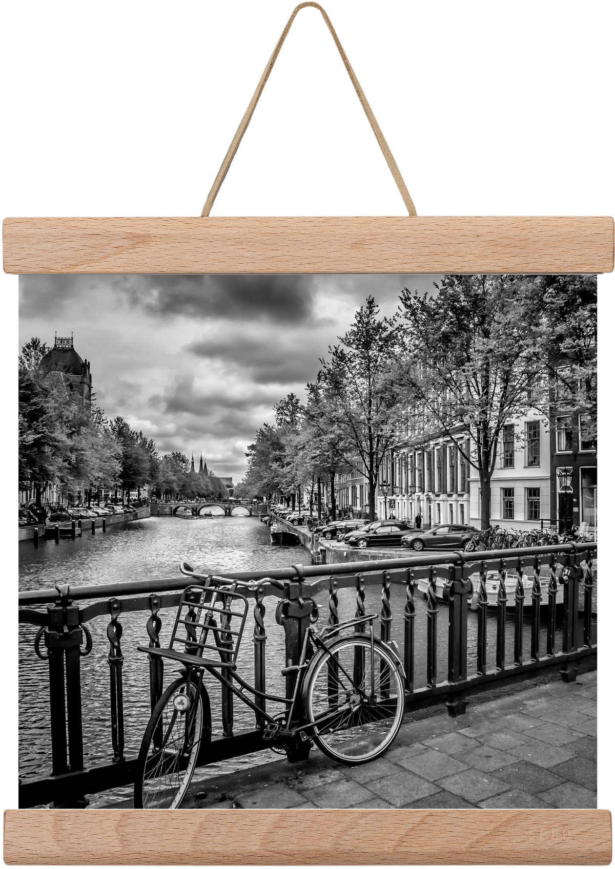 AMSTERDAM Emperors Canal, 20x20 cm (20x20 cm), Tölgy akasztó