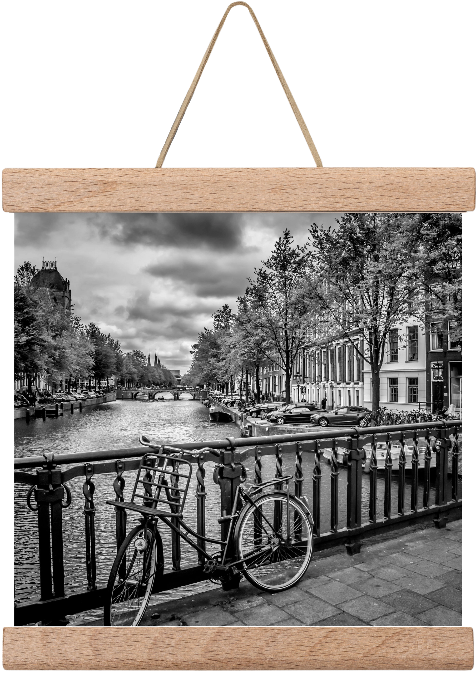 AMSTERDAM Emperors Canal, 20x20 cm (20x20 cm), Tölgy akasztó