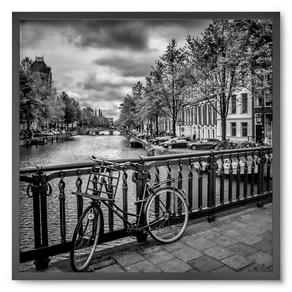 AMSTERDAM Emperors Canal, 50x50 cm (50x50 cm), Fekete keret