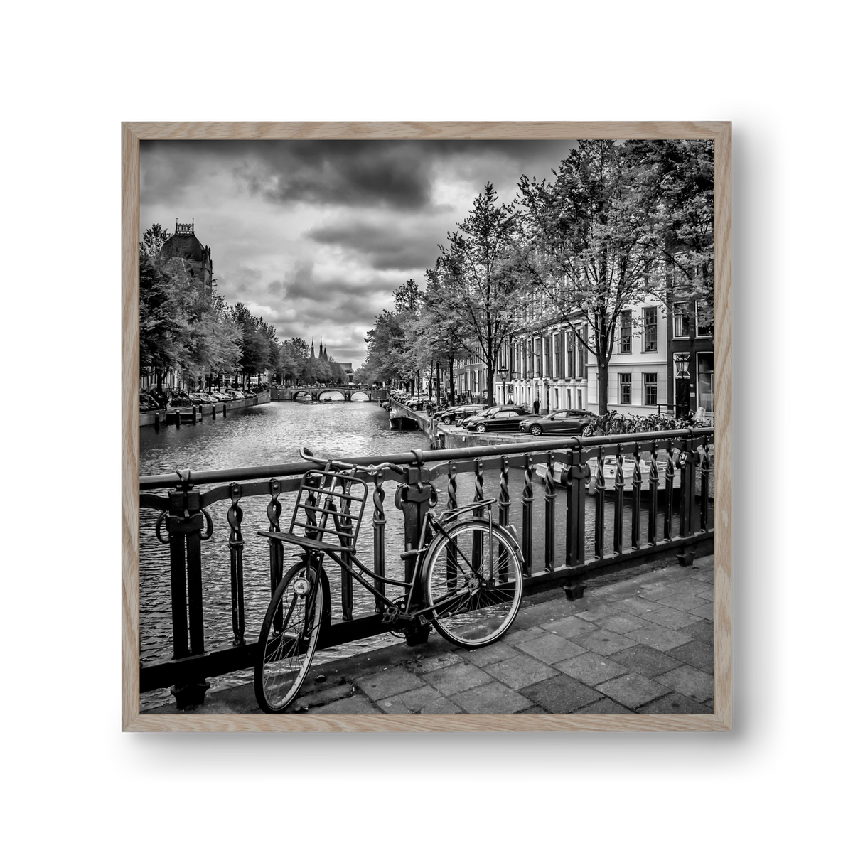 AMSTERDAM Emperors Canal, 30x30 cm (30x30 cm), Tölgy keret