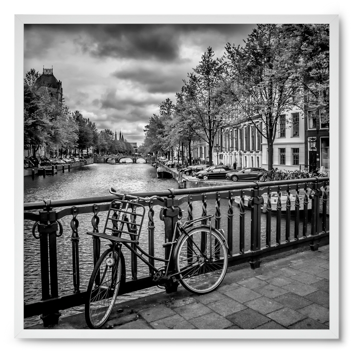 AMSTERDAM Emperors Canal, 50x50 cm (50x50 cm), Fehér keret