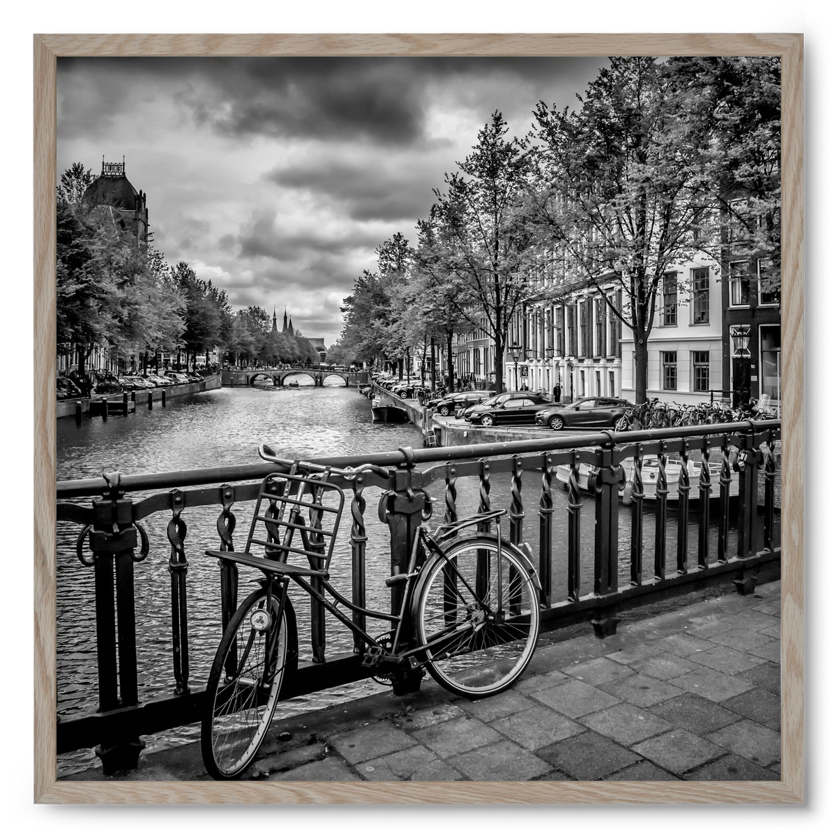 AMSTERDAM Emperors Canal, 50x50 cm (50x50 cm), Tölgy keret