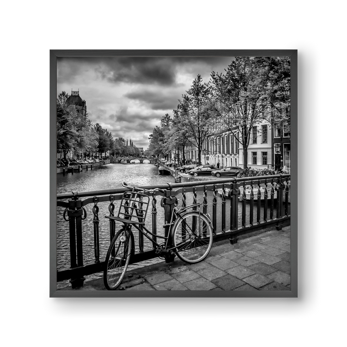 AMSTERDAM Emperors Canal, 30x30 cm (30x30 cm), Fekete keret