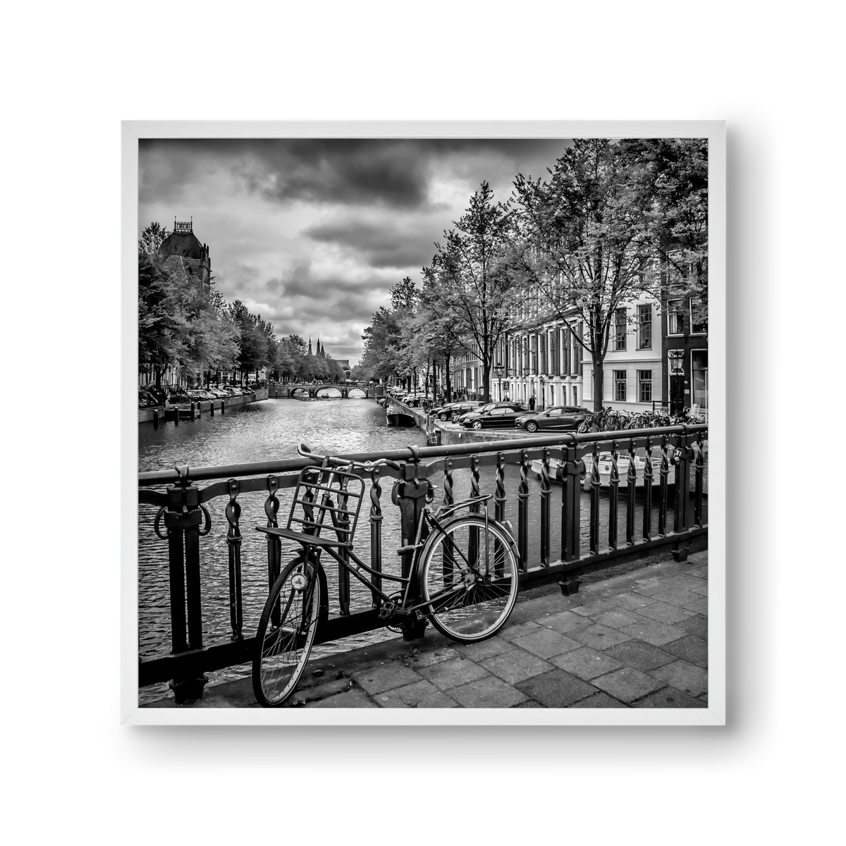 AMSTERDAM Emperors Canal, 30x30 cm (30x30 cm), Fehér keret