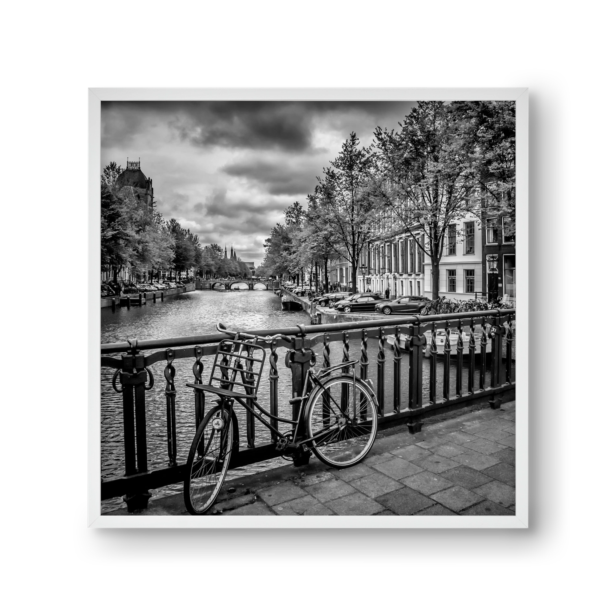 AMSTERDAM Emperors Canal, 30x30 cm (30x30 cm), Fehér keret