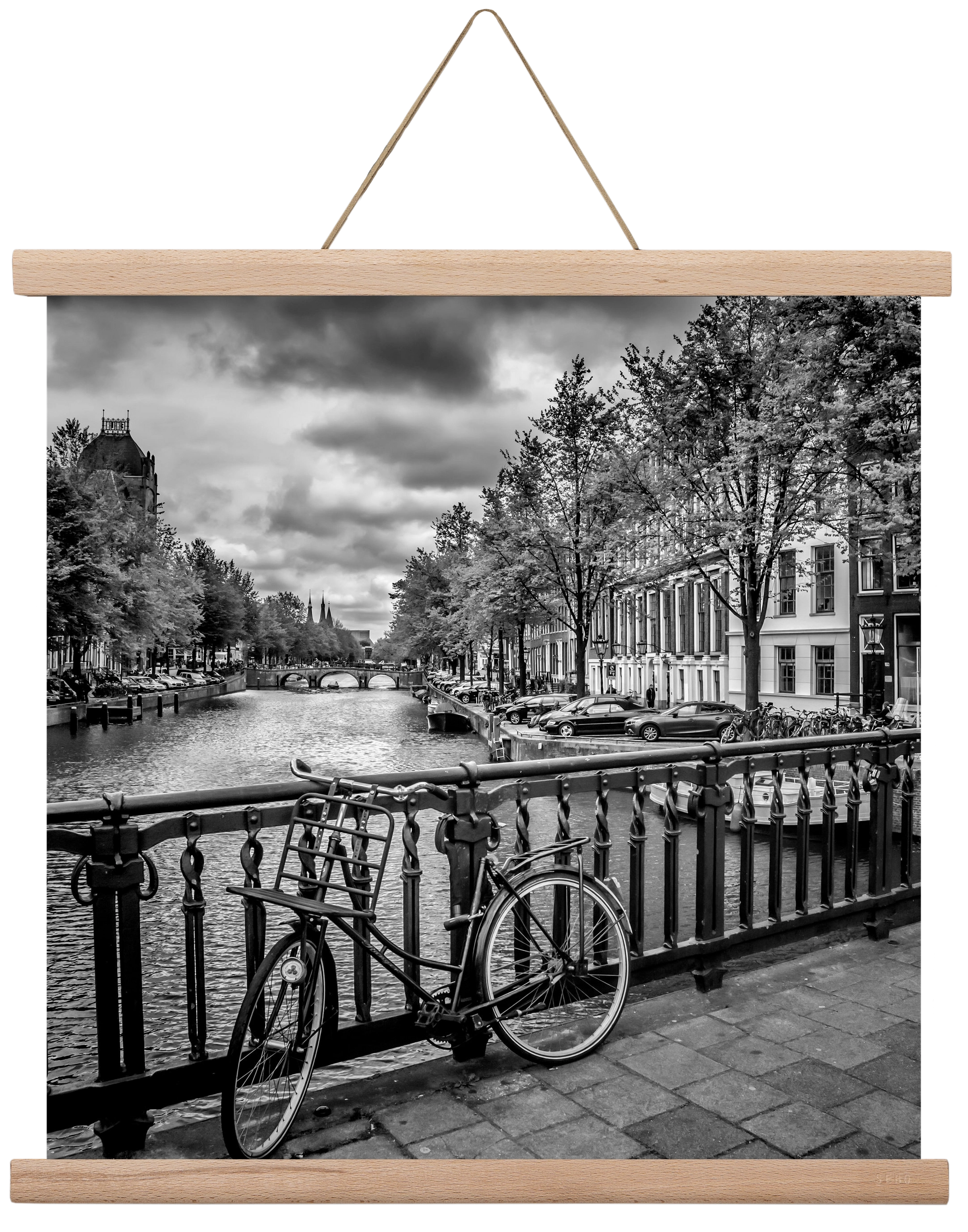 AMSTERDAM Emperors Canal, 40x40 cm (40x40 cm), Tölgy akasztó