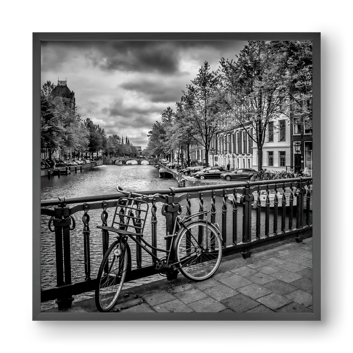 AMSTERDAM Emperors Canal, 40x40 cm (40x40 cm), Fekete keret