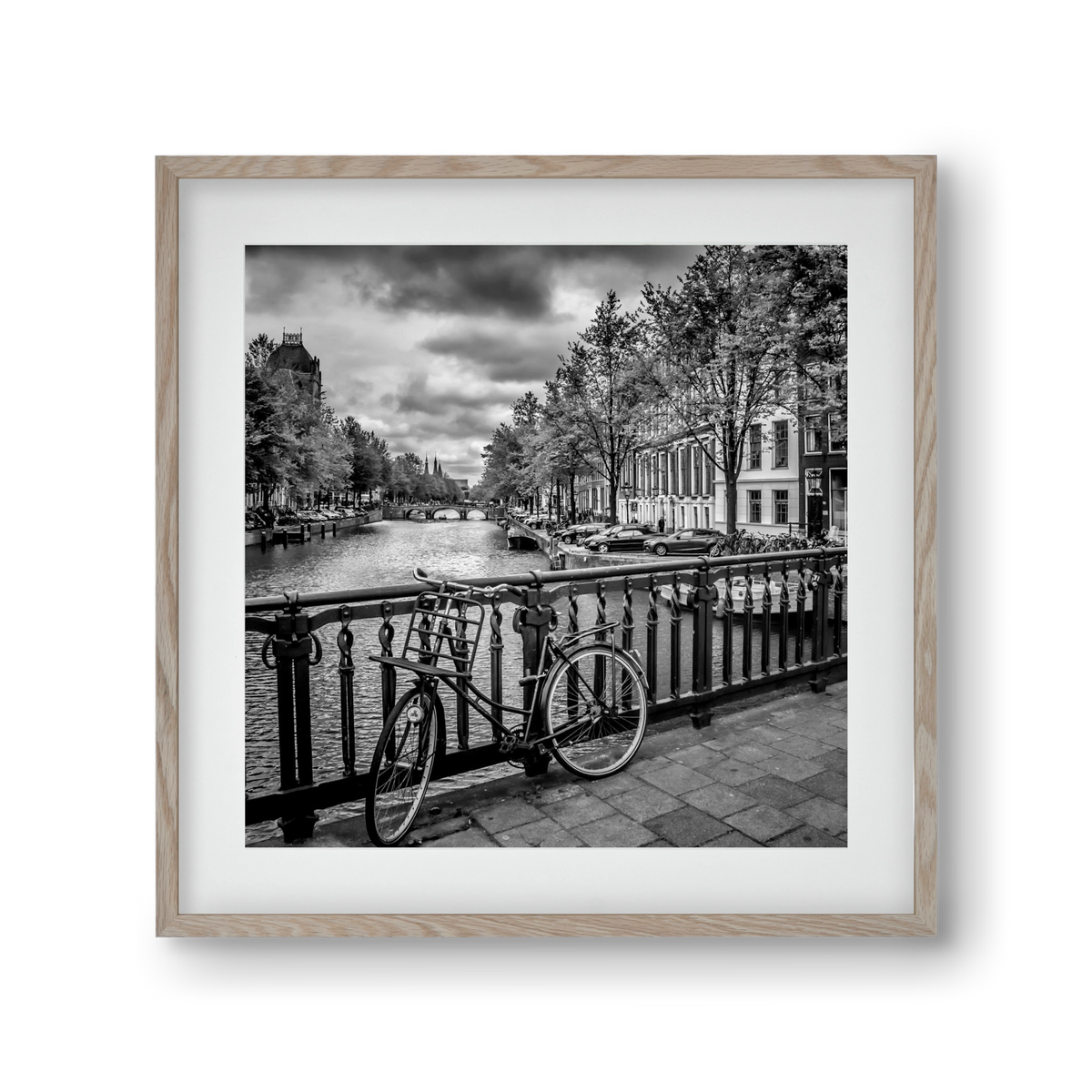 AMSTERDAM Emperors Canal, 30x30 cm (20x20 cm), Tölgy keret, paszpartuval