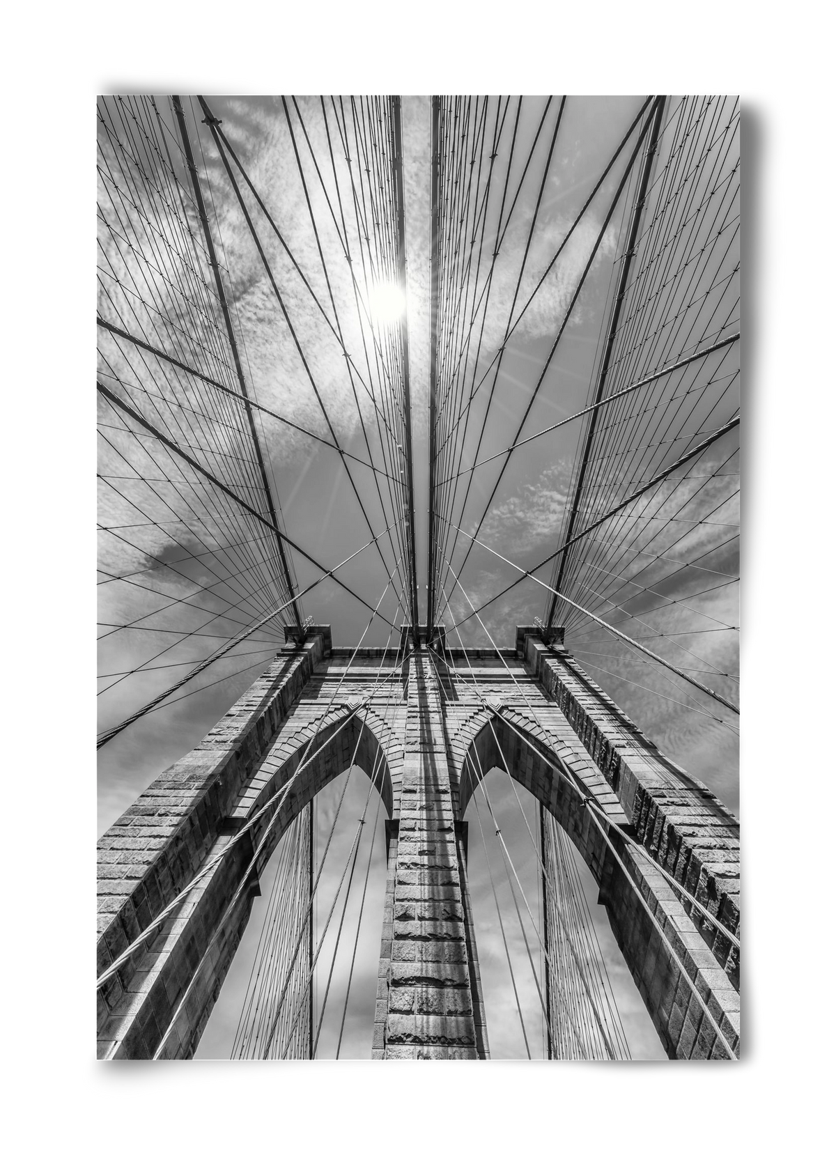 NEW YORK CITY Brooklyn Bridge in Detail , 40x60 cm, Keret nélkül