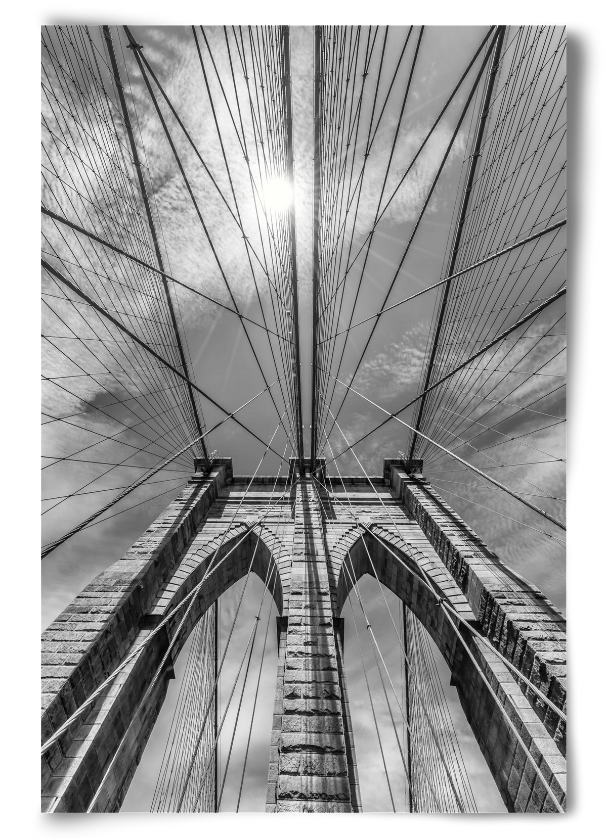 NEW YORK CITY Brooklyn Bridge in Detail , 60x90 cm, Keret nélkül