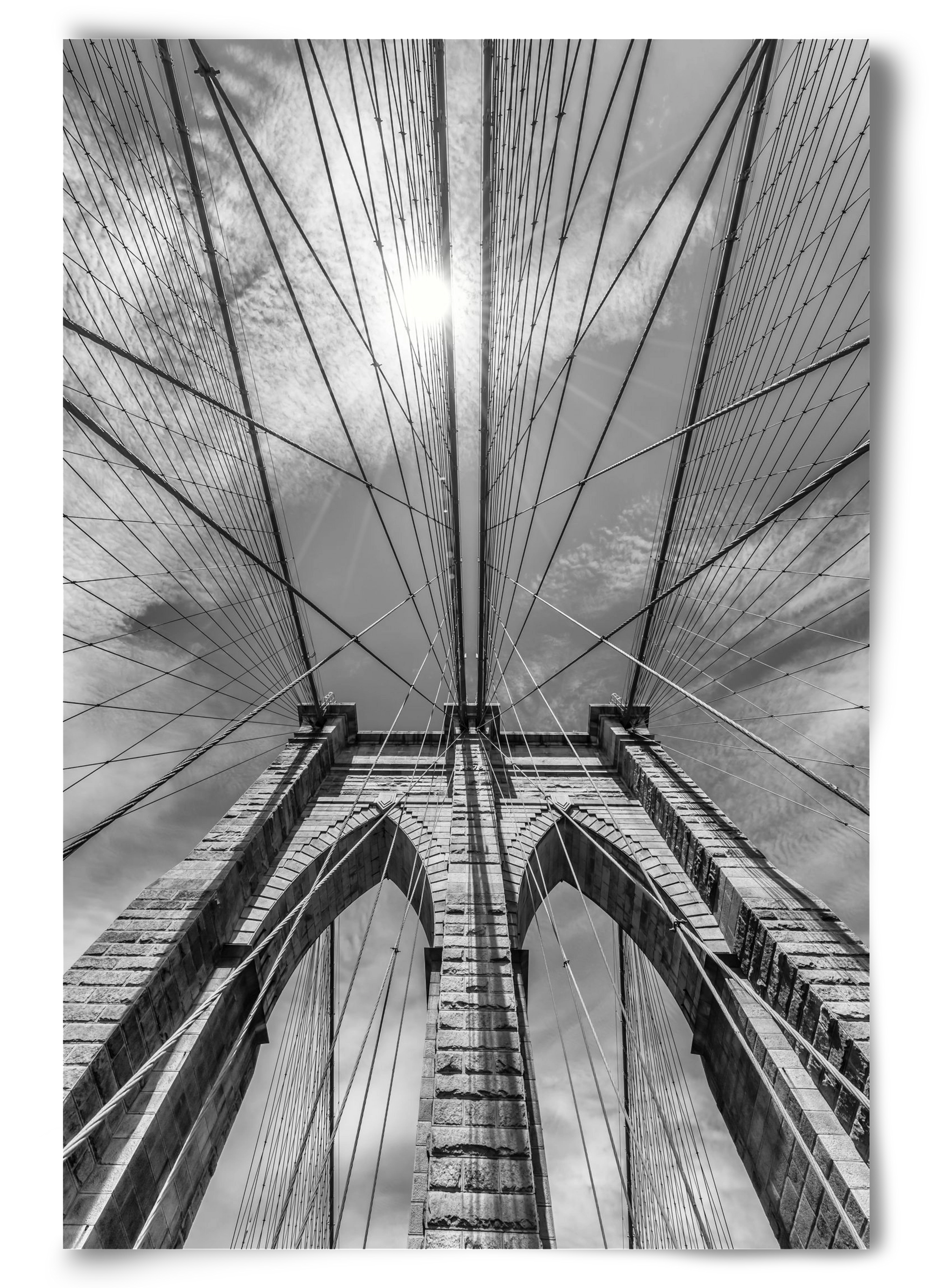 NEW YORK CITY Brooklyn Bridge in Detail , 60x90 cm, Keret nélkül
