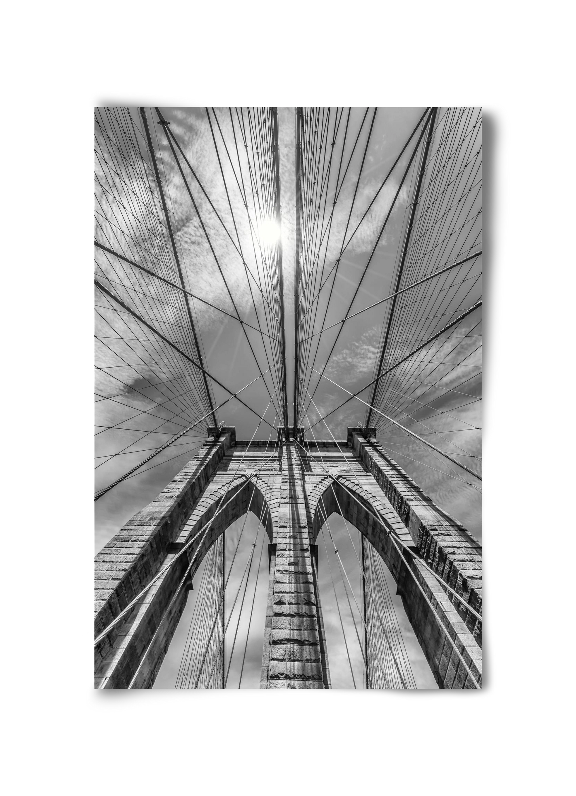 NEW YORK CITY Brooklyn Bridge in Detail , 30x45 cm, Keret nélkül