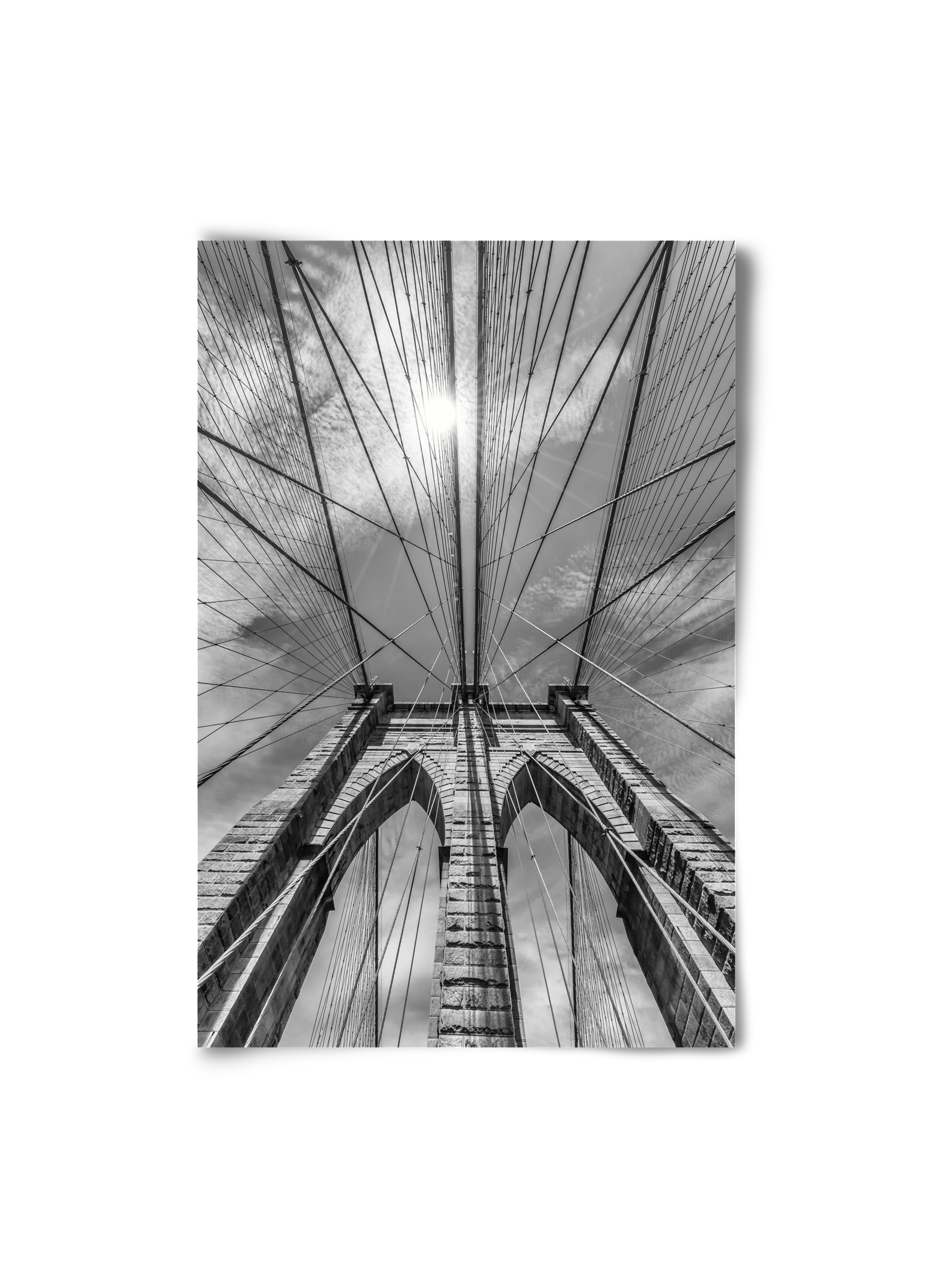 NEW YORK CITY Brooklyn Bridge in Detail , 20x30 cm, Keret nélkül