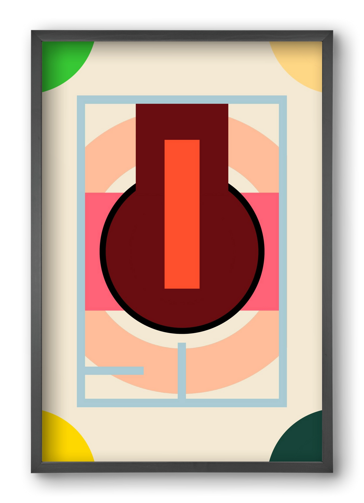 PLAN, 40x60 cm (40x60 cm), Fekete keret
